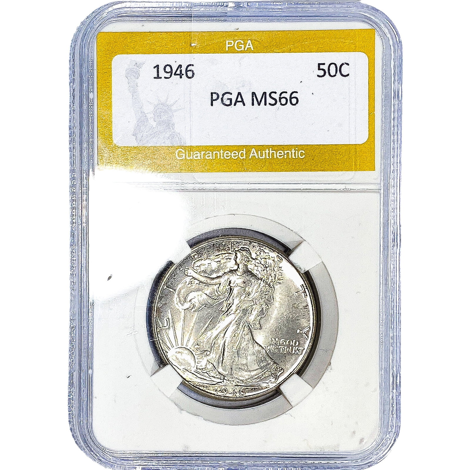 1946 Walking Liberty Half Dollar PGA MS66: 1946 Walking Liberty Half Dollar PGA MS66