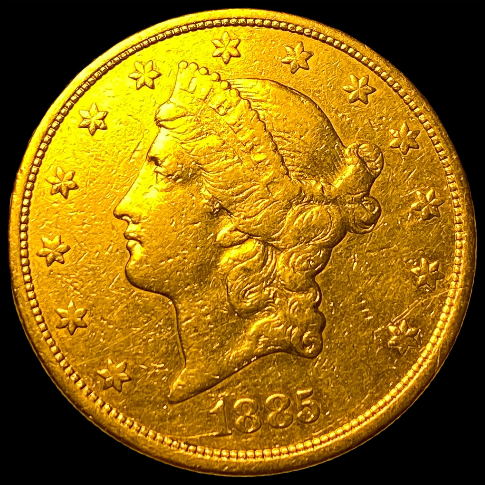 1885-S Liberty Head $20 Gold Double Eagle CLOSELY UNCIRCULATED (1 of 2)