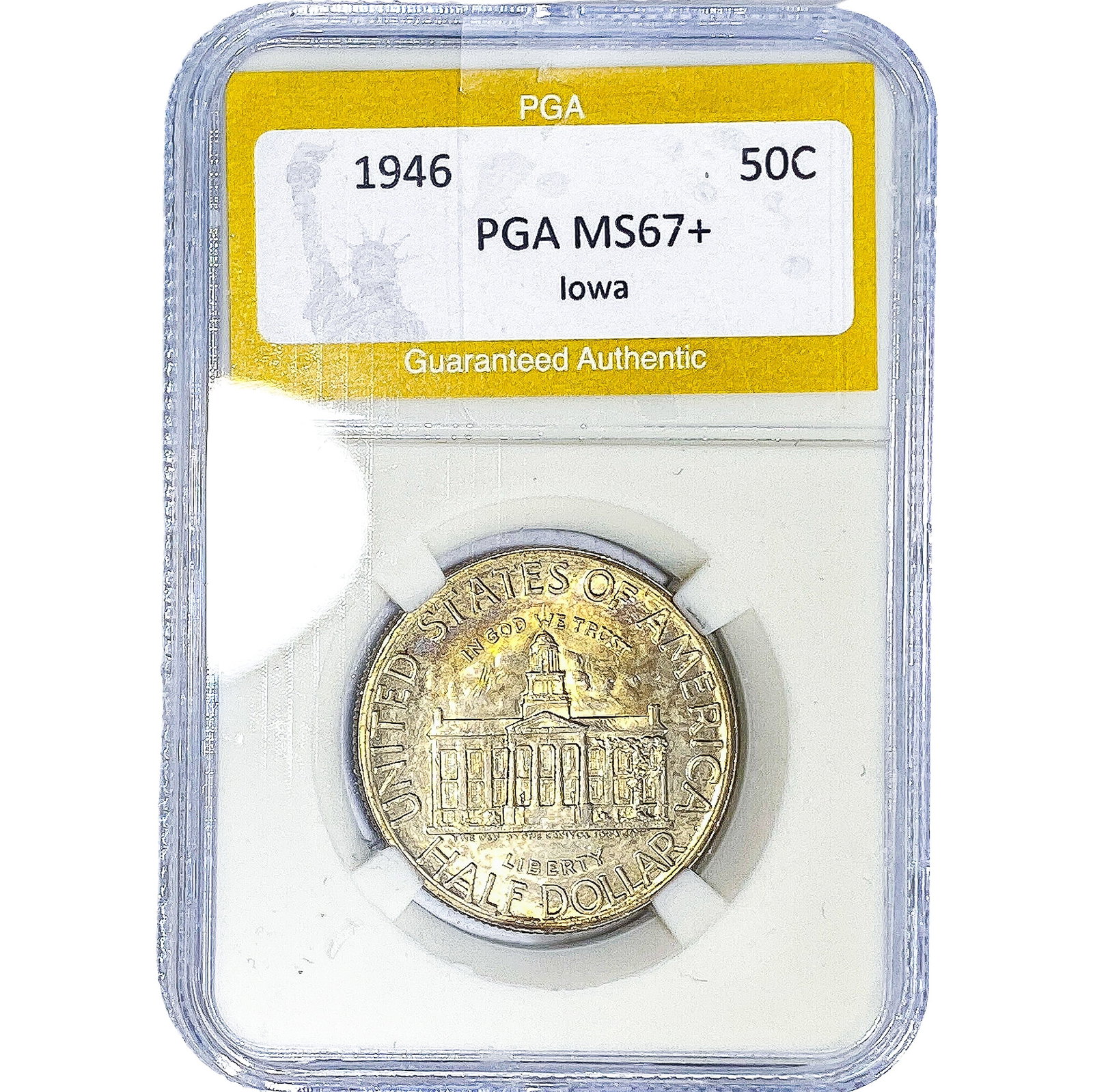 1946 Iowa Half Dollar PGA MS67+: 1946 Iowa Half Dollar PGA MS67+