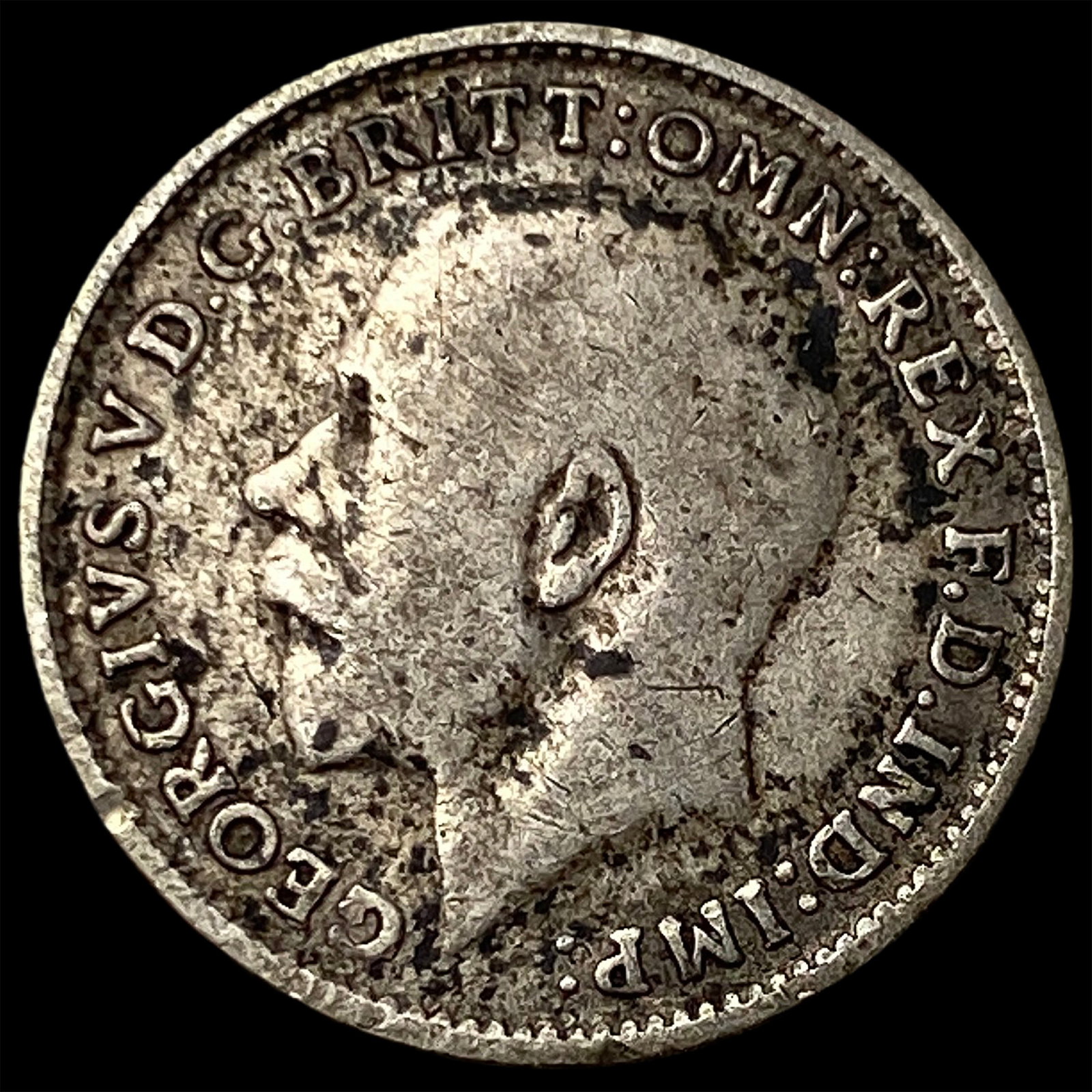 1917 Great Britain SIlver 3 Pence.: 1917 Great Britain SIlver 3 Pence.