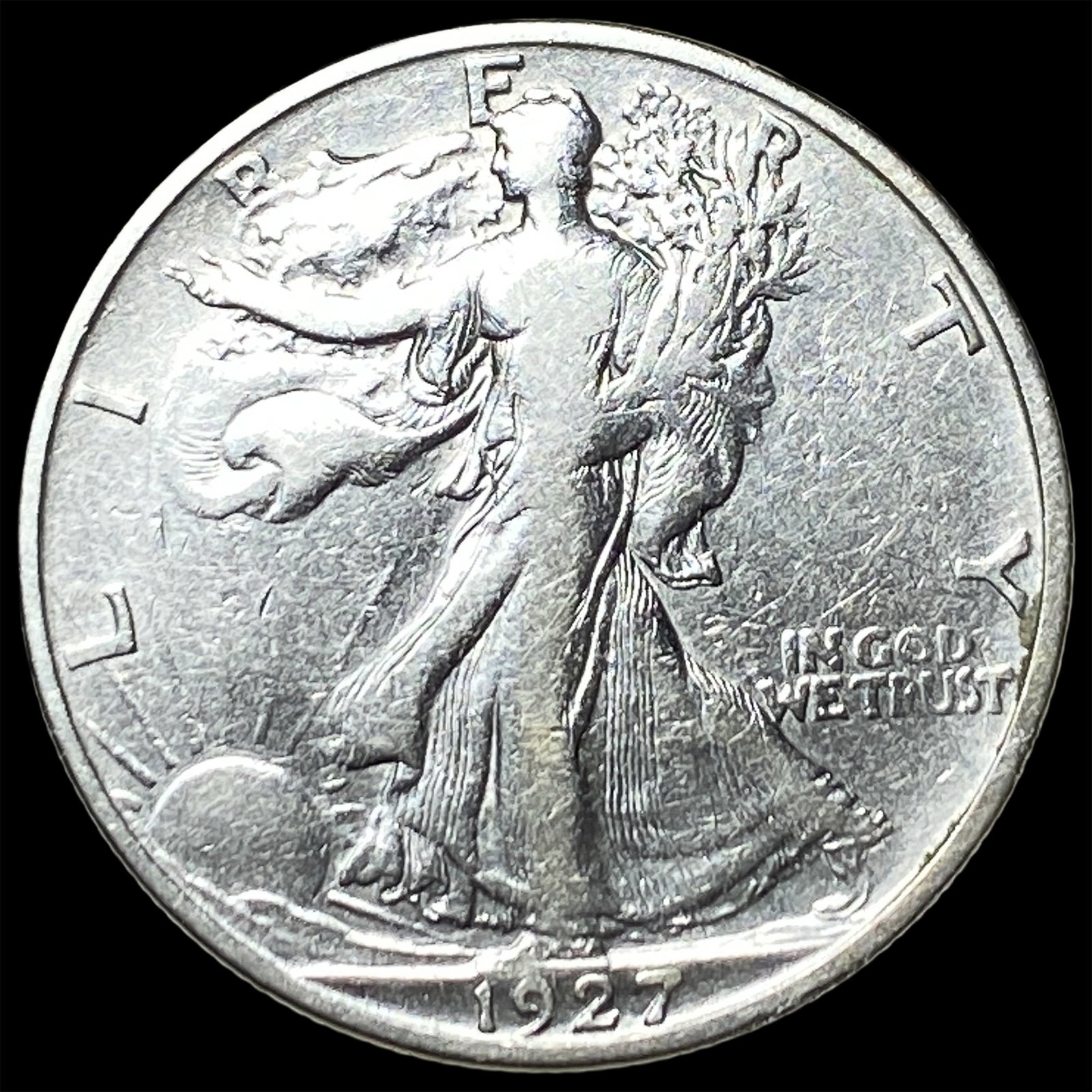 1927-S Walking Liberty Half Dollar LIGHTLY CIRCULATED: 1927-S Walking Liberty Half Dollar LIGHTLY CIRCULATED