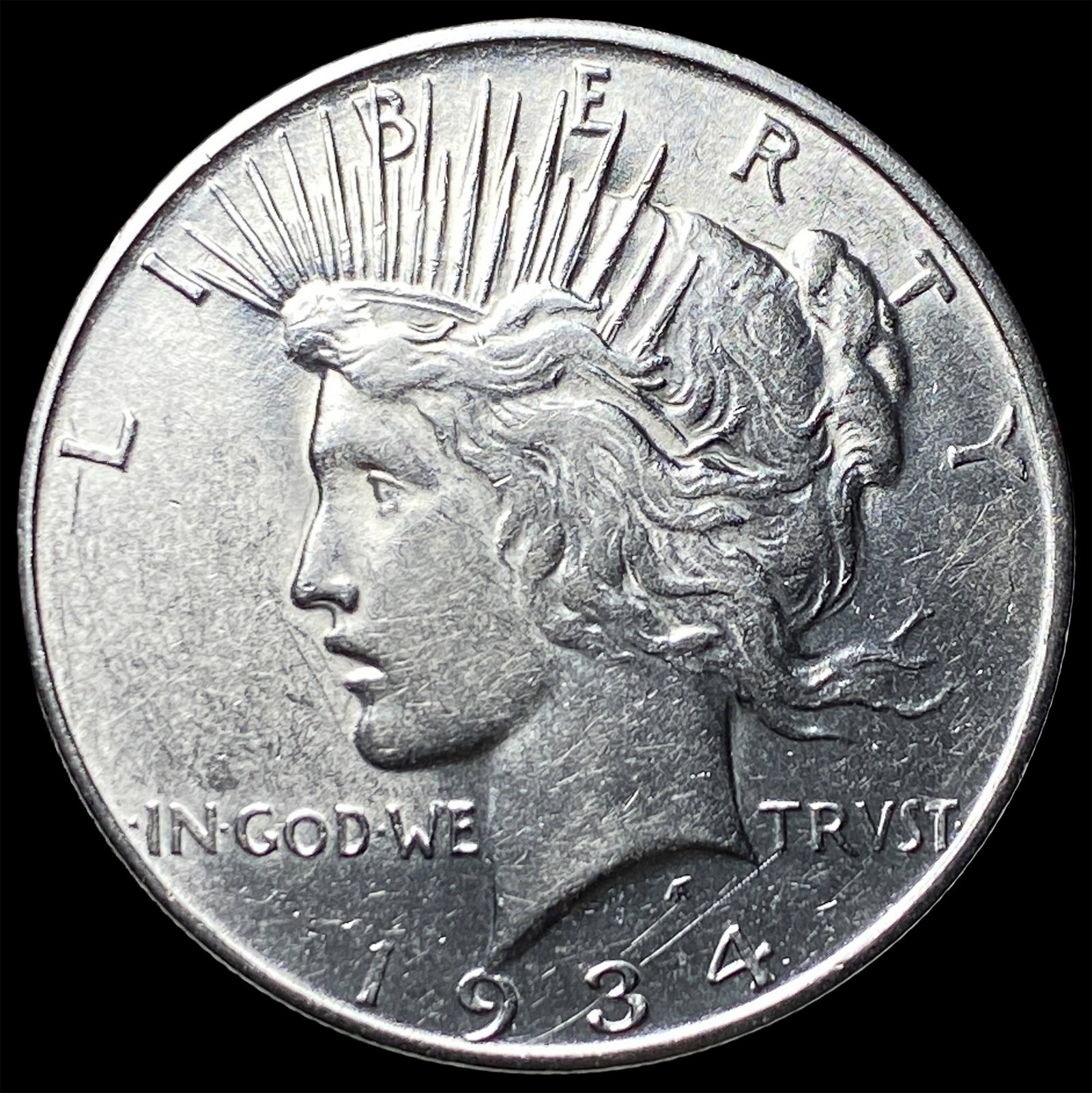 1934-D Peace Silver Dollar CLOSELY UNCIRCULATED: 1934-D Peace Silver Dollar CLOSELY UNCIRCULATED