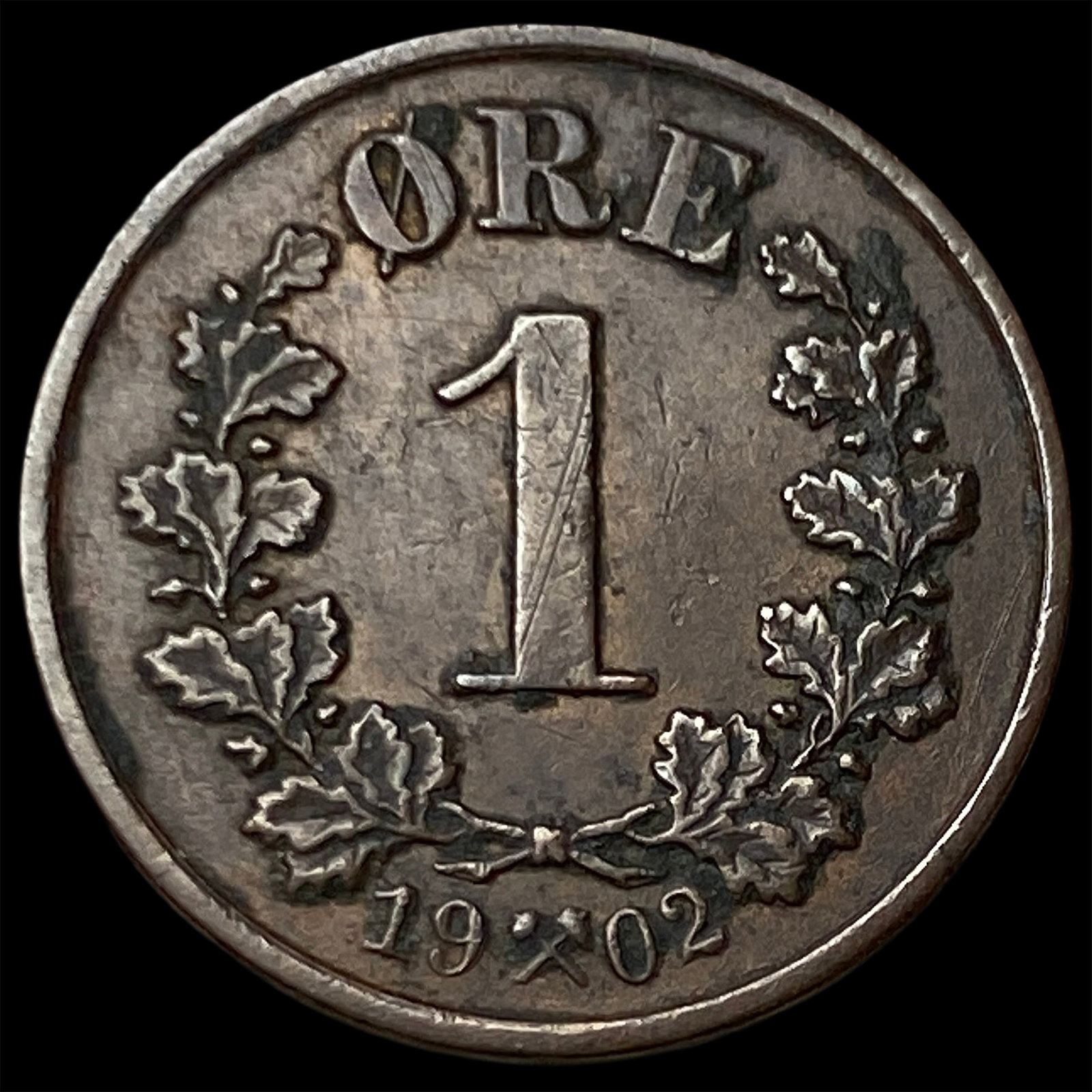 1902 Norway Bronze 1 Ore (1 of 2)