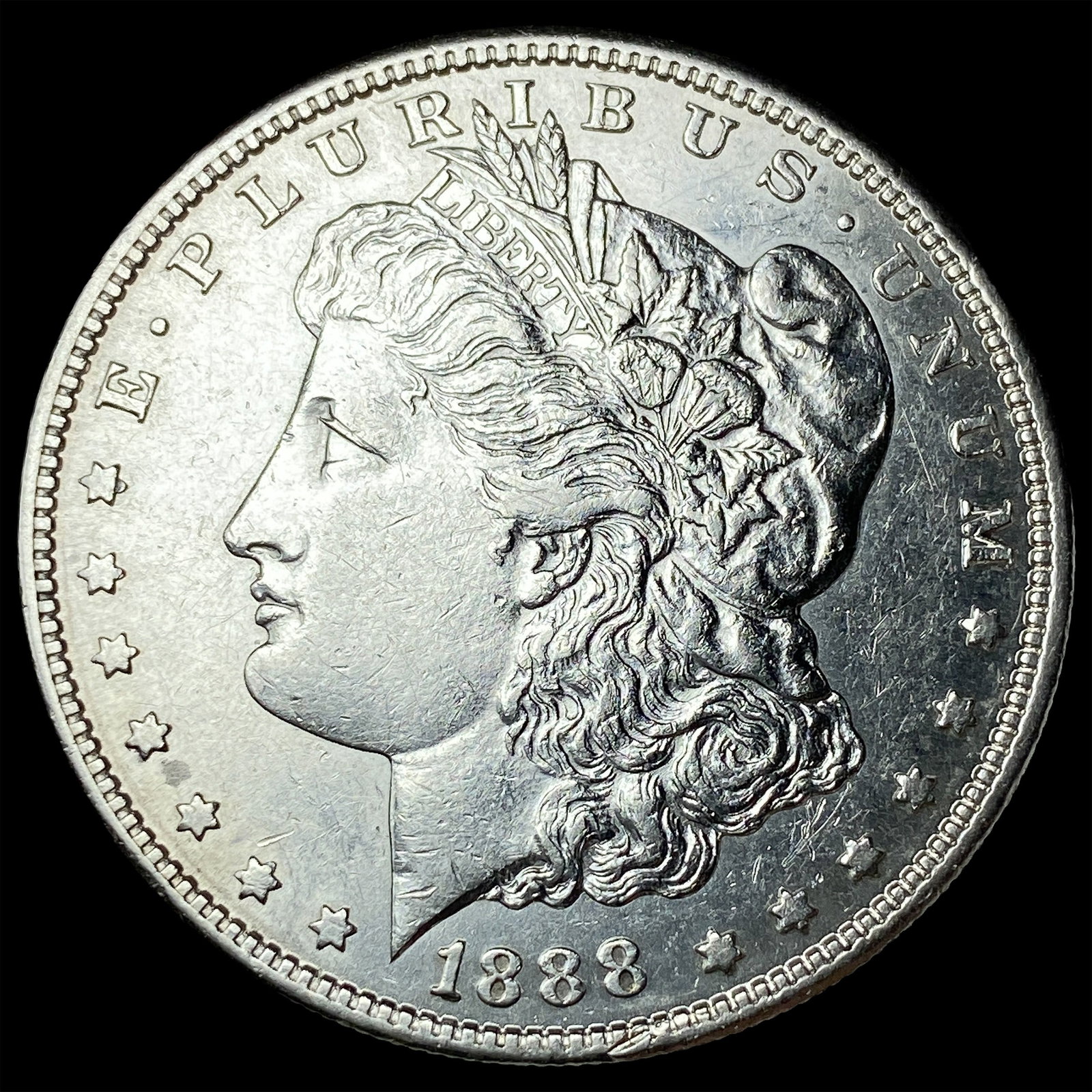 1888-S Silver Morgan Dollar CHOICE AU: 1888-S Silver Morgan Dollar CHOICE AU