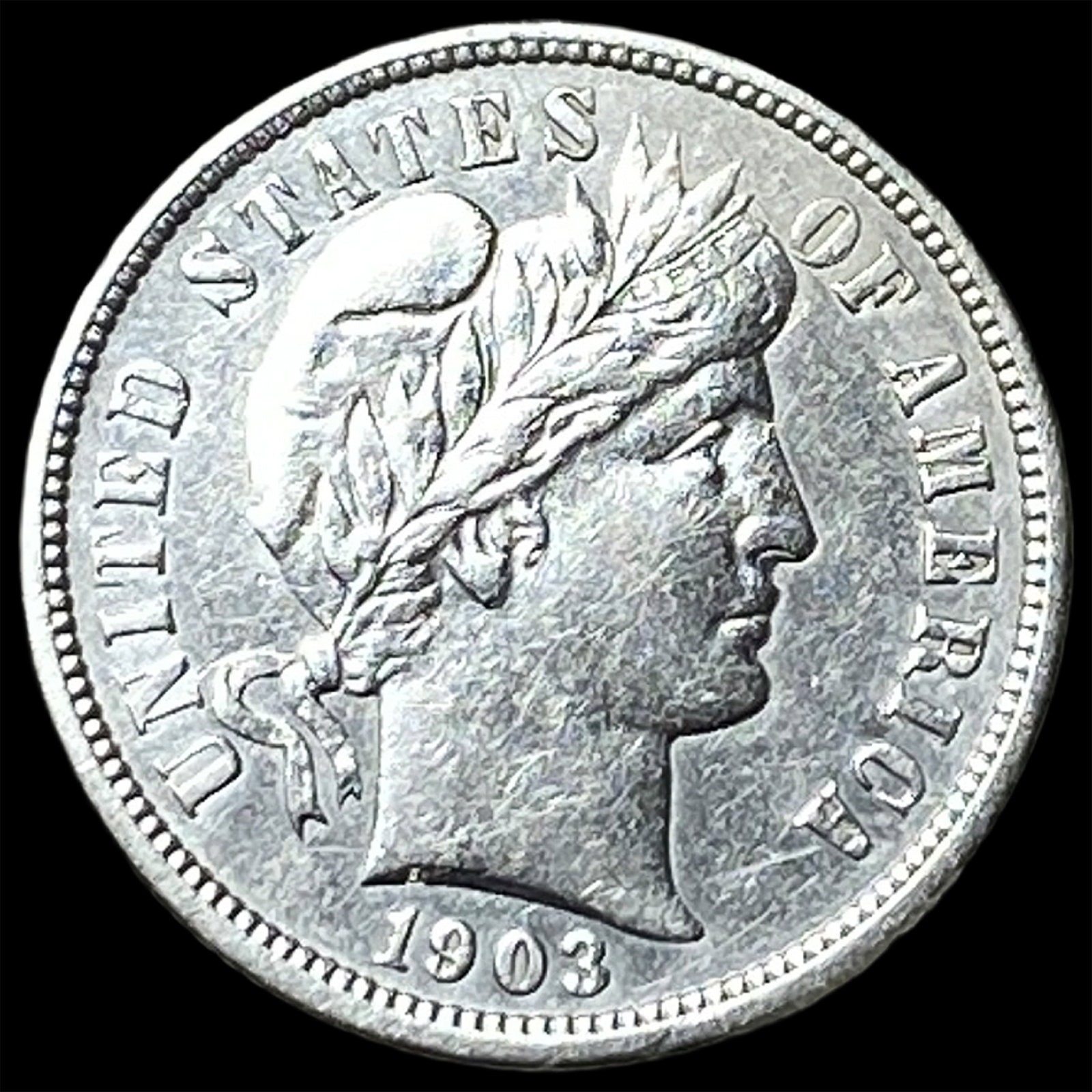 1903-O Silver Barber Dime CHOICE AU: 1903-O Silver Barber Dime CHOICE AU