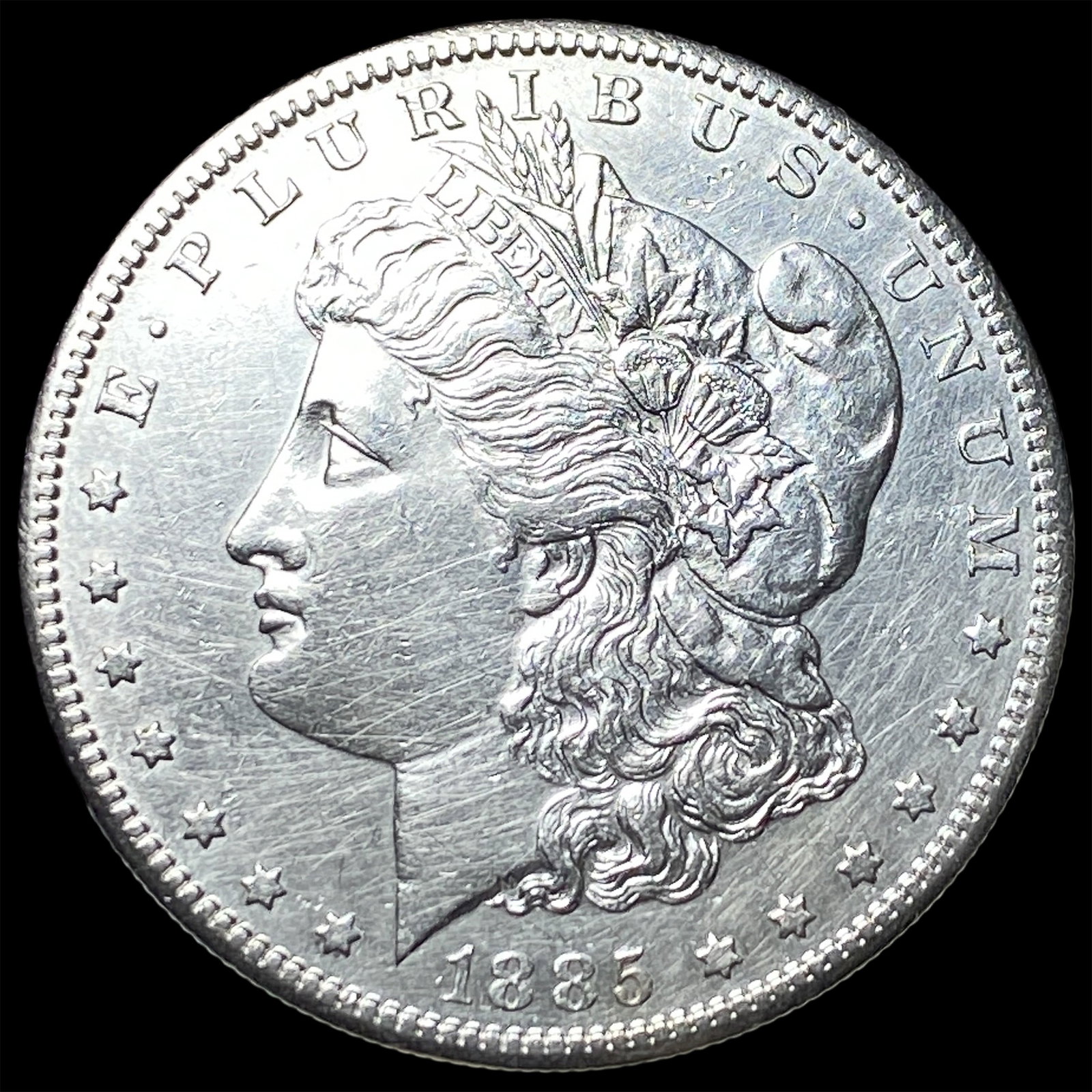 1885-S Silver Morgan Dollar CHOICE AU: 1885-S Silver Morgan Dollar CHOICE AU