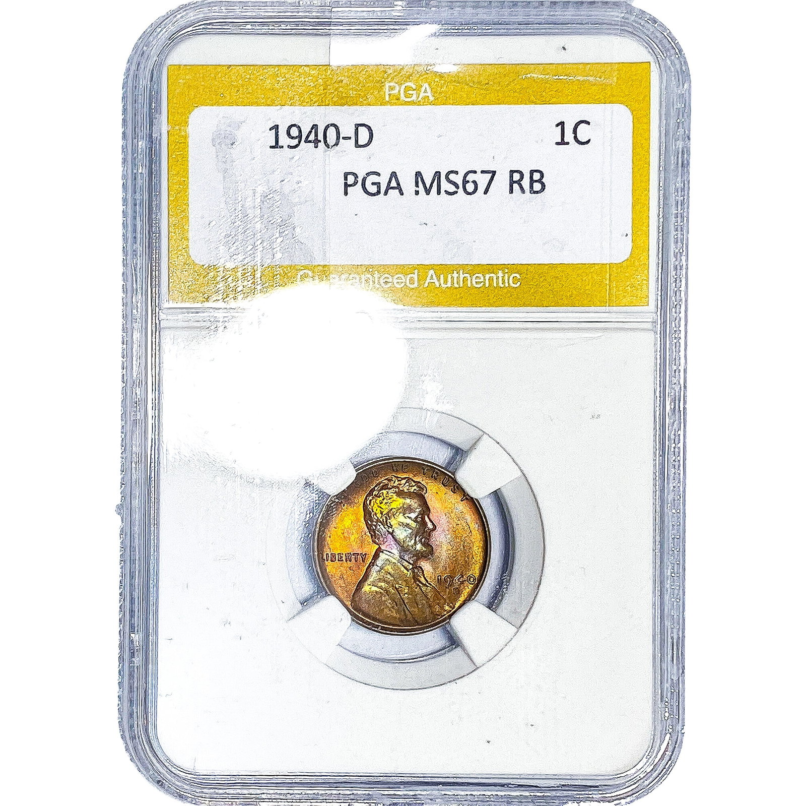 1940-D Wheat Cent PGA MS67 RB: 1940-D Wheat Cent PGA MS67 RB