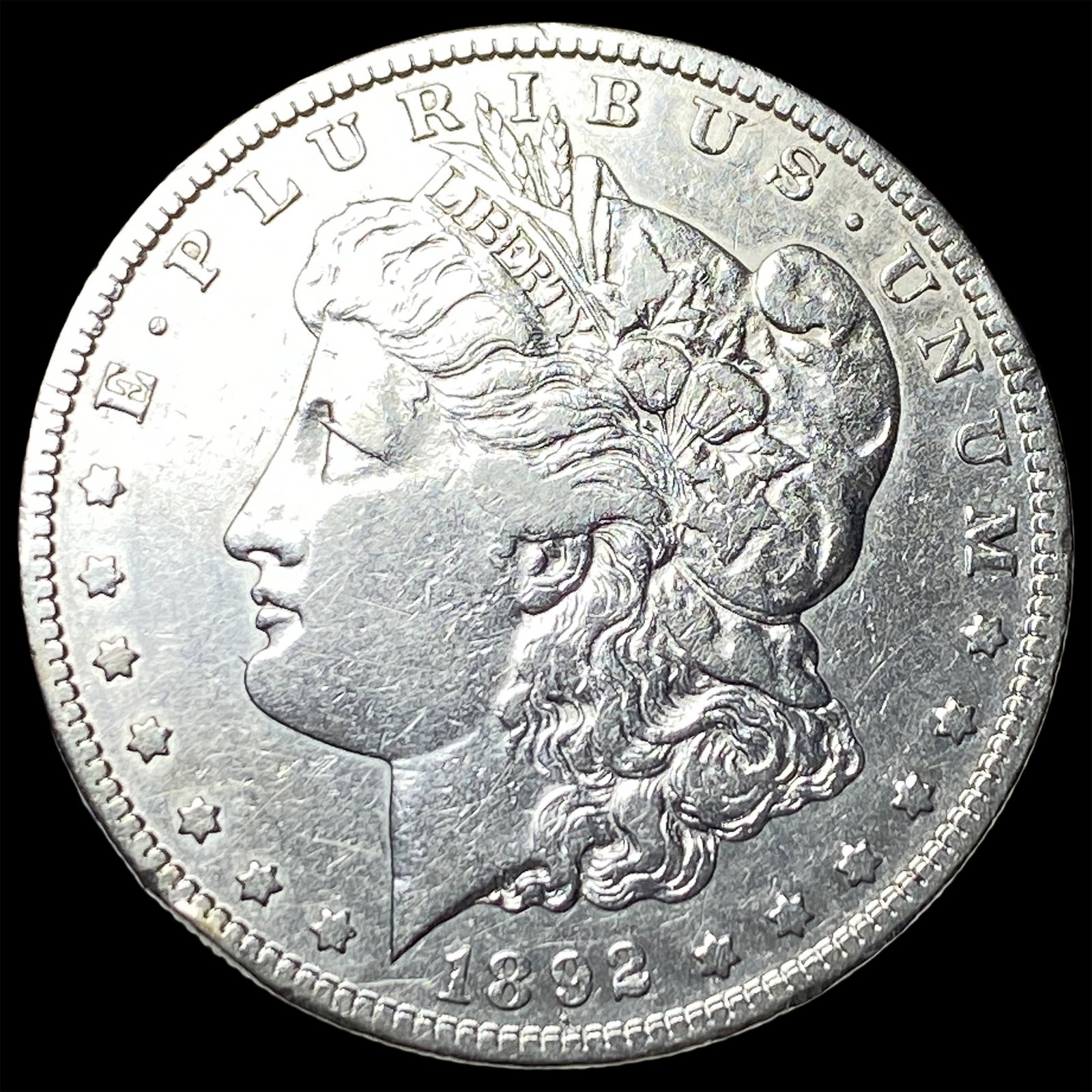 1892-S Silver Morgan Dollar CLOSELY UNCIRCULATED: 1892-S Silver Morgan Dollar CLOSELY UNCIRCULATED