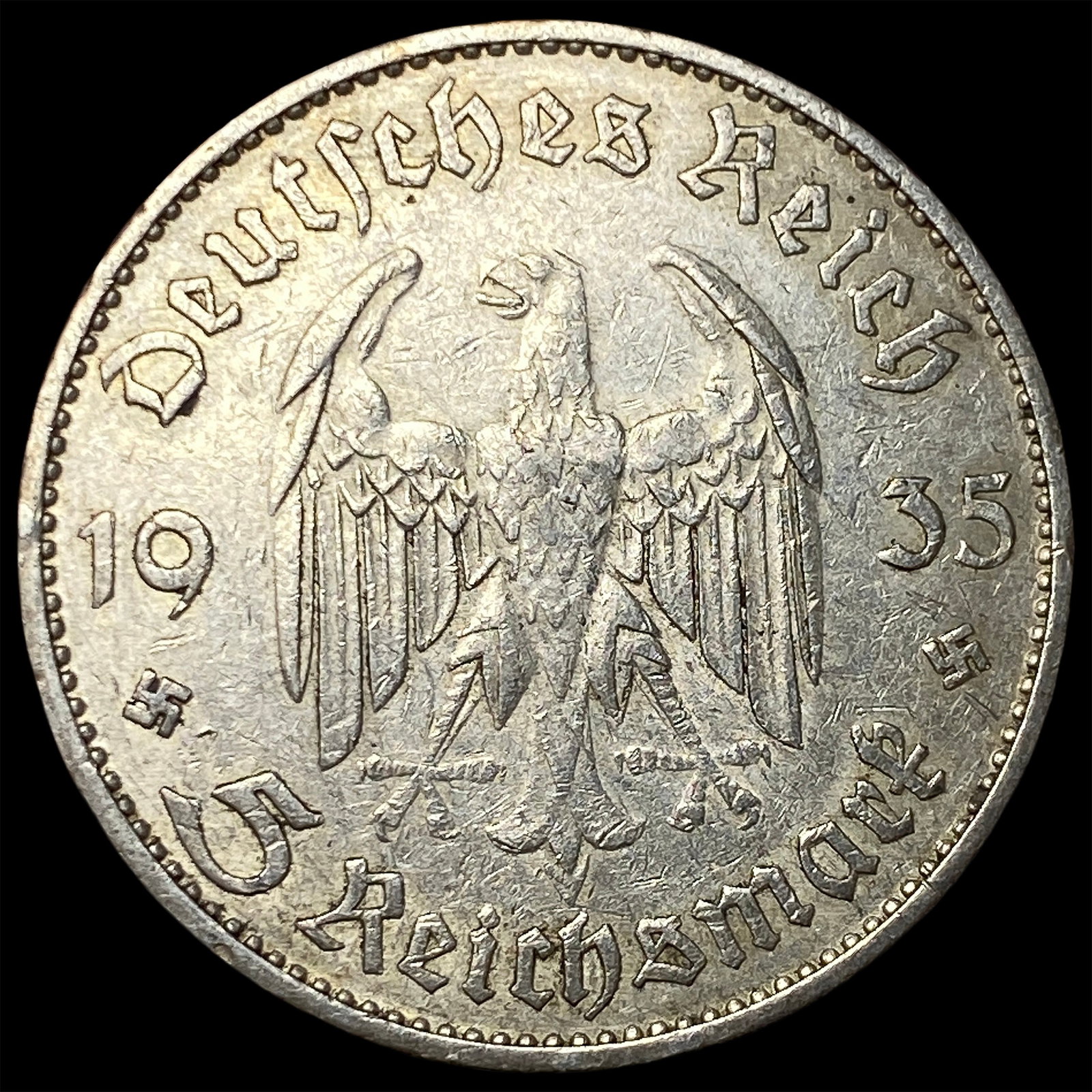 1935E Germany Silver 5 Mark - 2