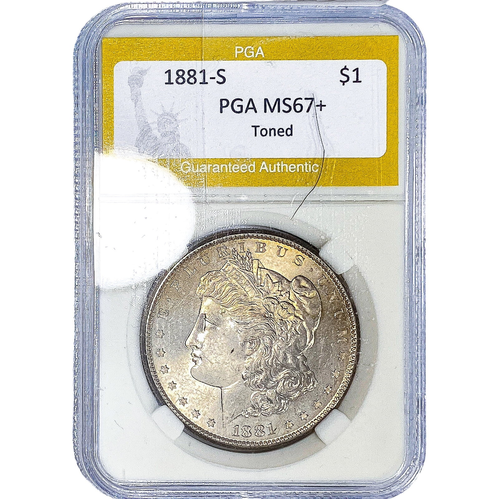 1881-S Morgan Silver Dollar PGA MS67+: 1881-S Morgan Silver Dollar PGA MS67+