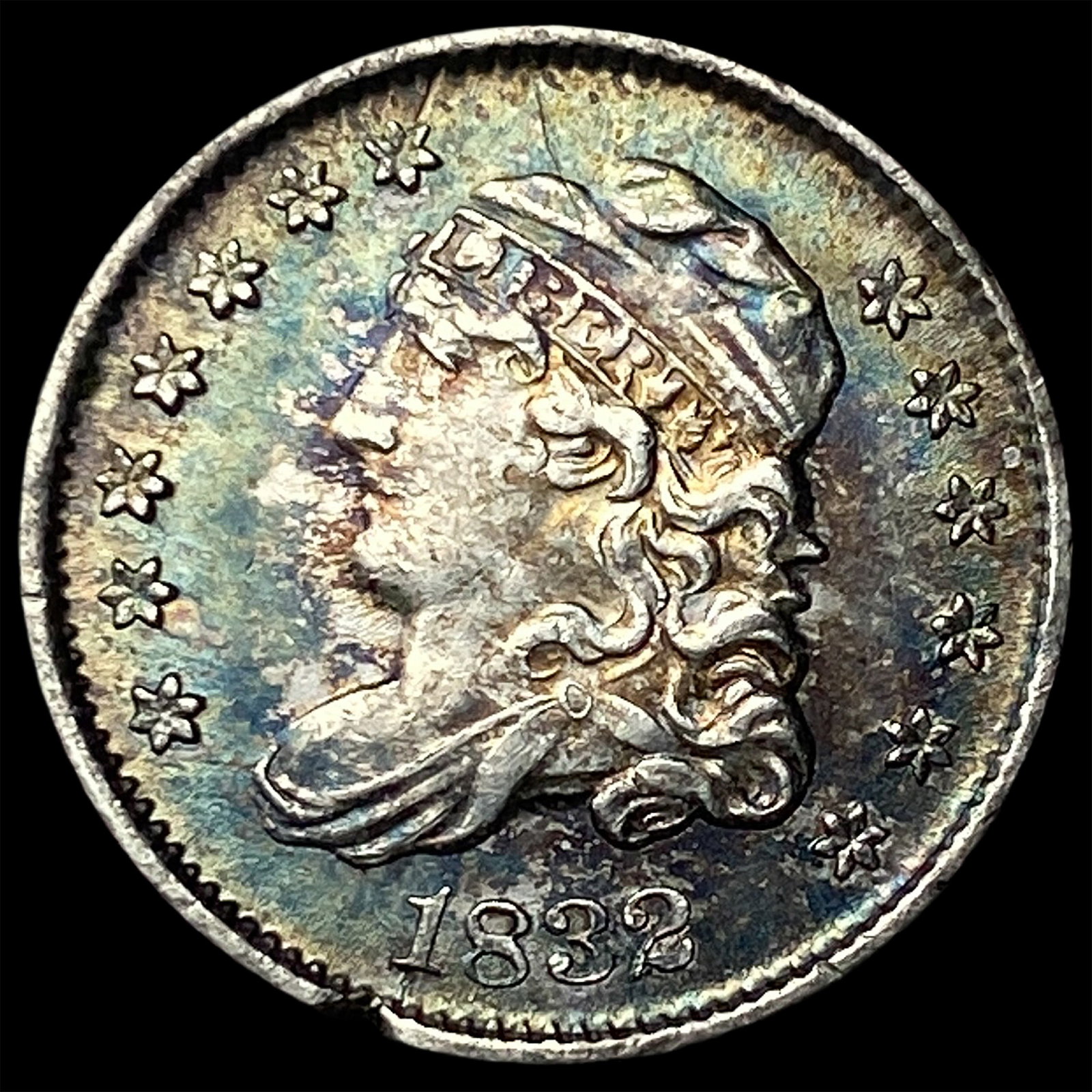 1832 Silver Capped Bust Half Dime CHOICE AU: 1832 Silver Capped Bust Half Dime CHOICE AU