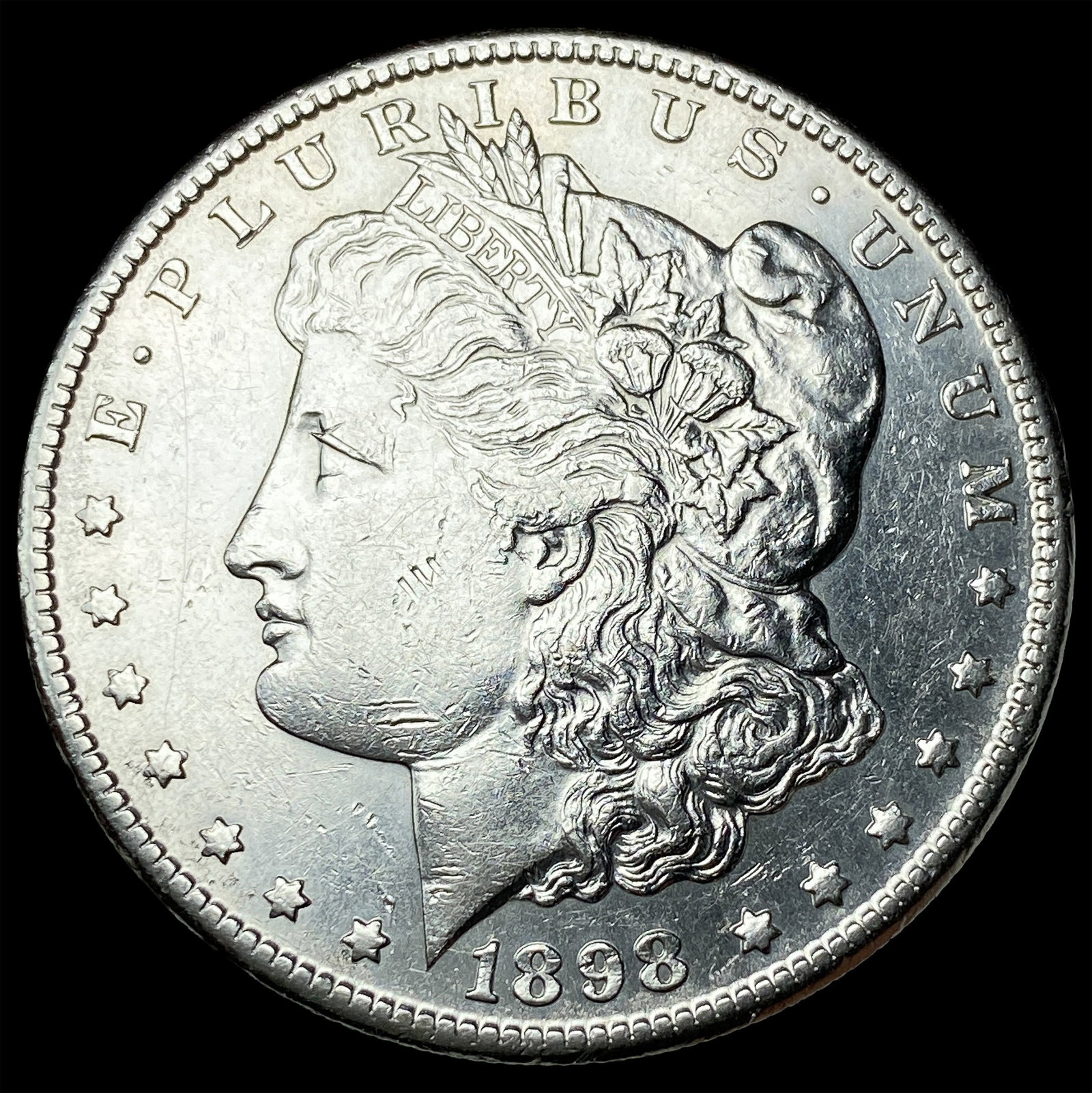 1898-S Morgan Silver Dollar CHOICE AU: 1898-S Morgan Silver Dollar CHOICE AU