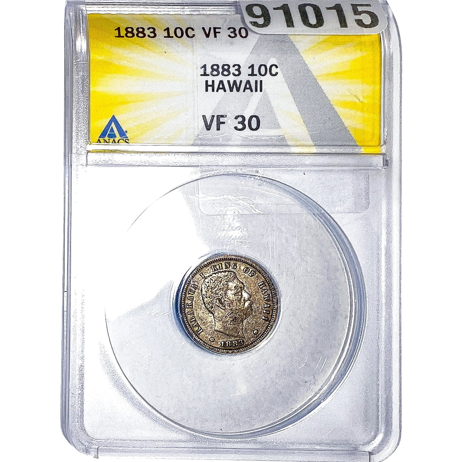 1883 10C Hawaii ANACS VF30 (1 of 2)
