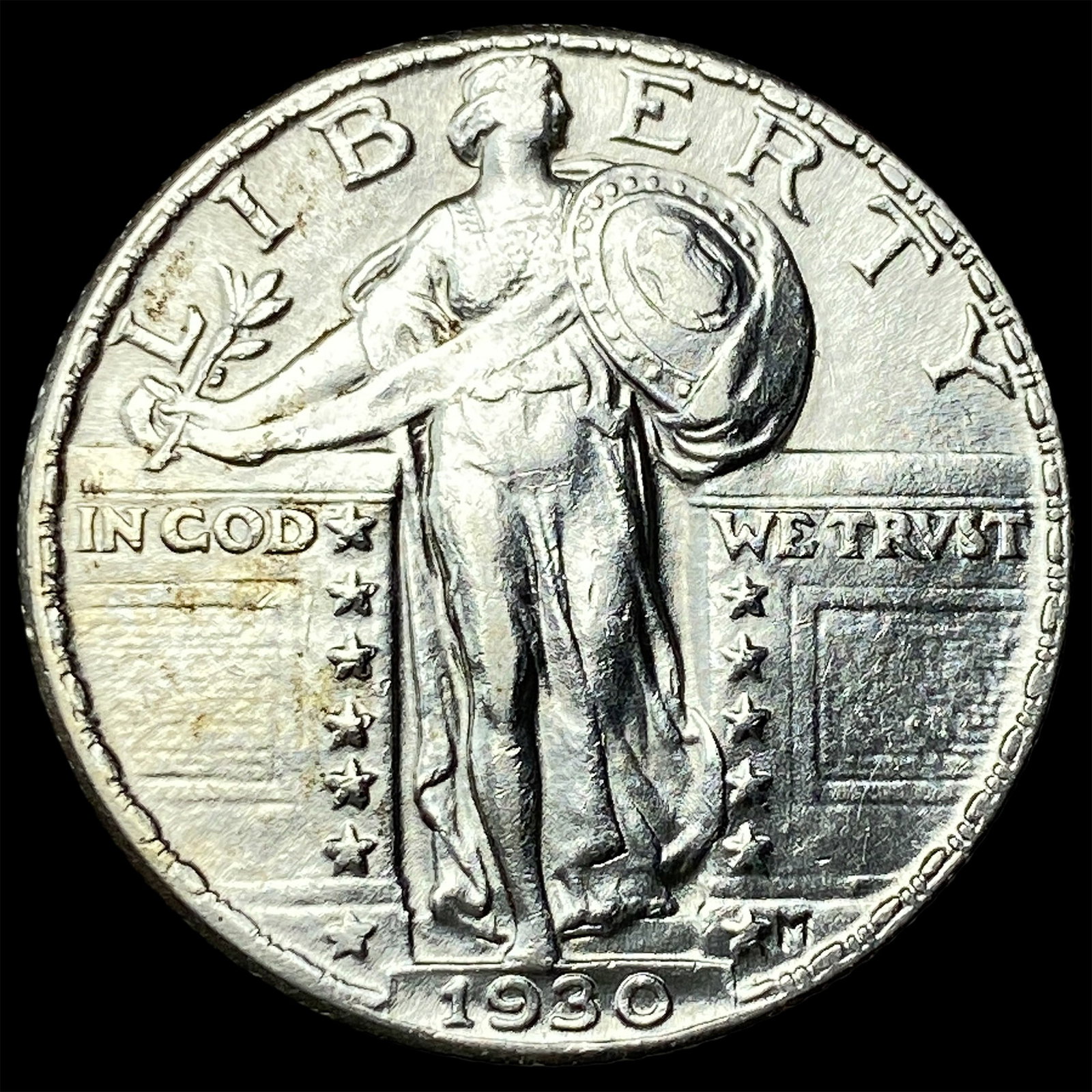 1930 Standing Liberty Quarter NEARLY UNCIRCULATED: 1930 Standing Liberty Quarter NEARLY UNCIRCULATED