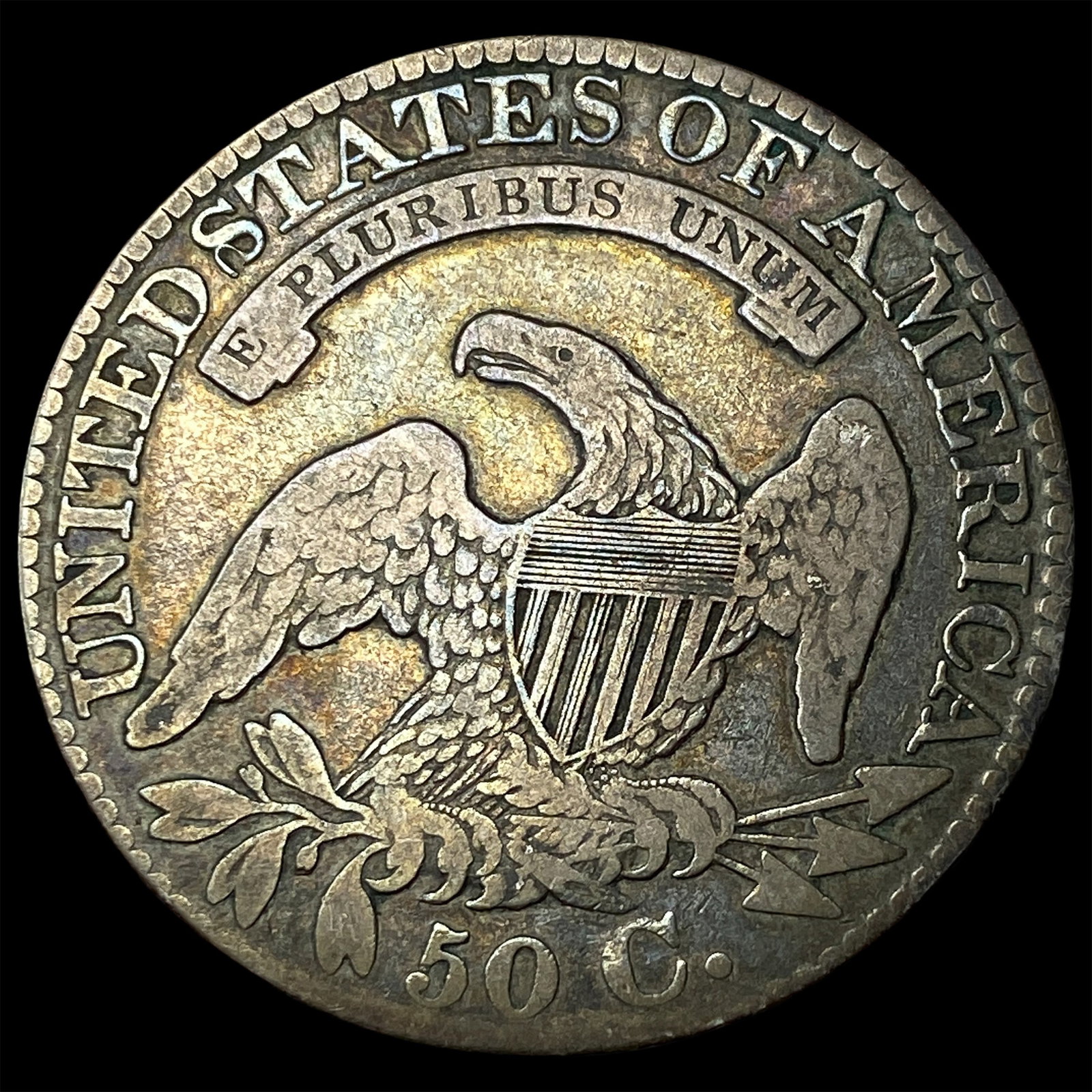 1827 Capped Bust Half Dollar ABOUT UNCIRCULATED - 2