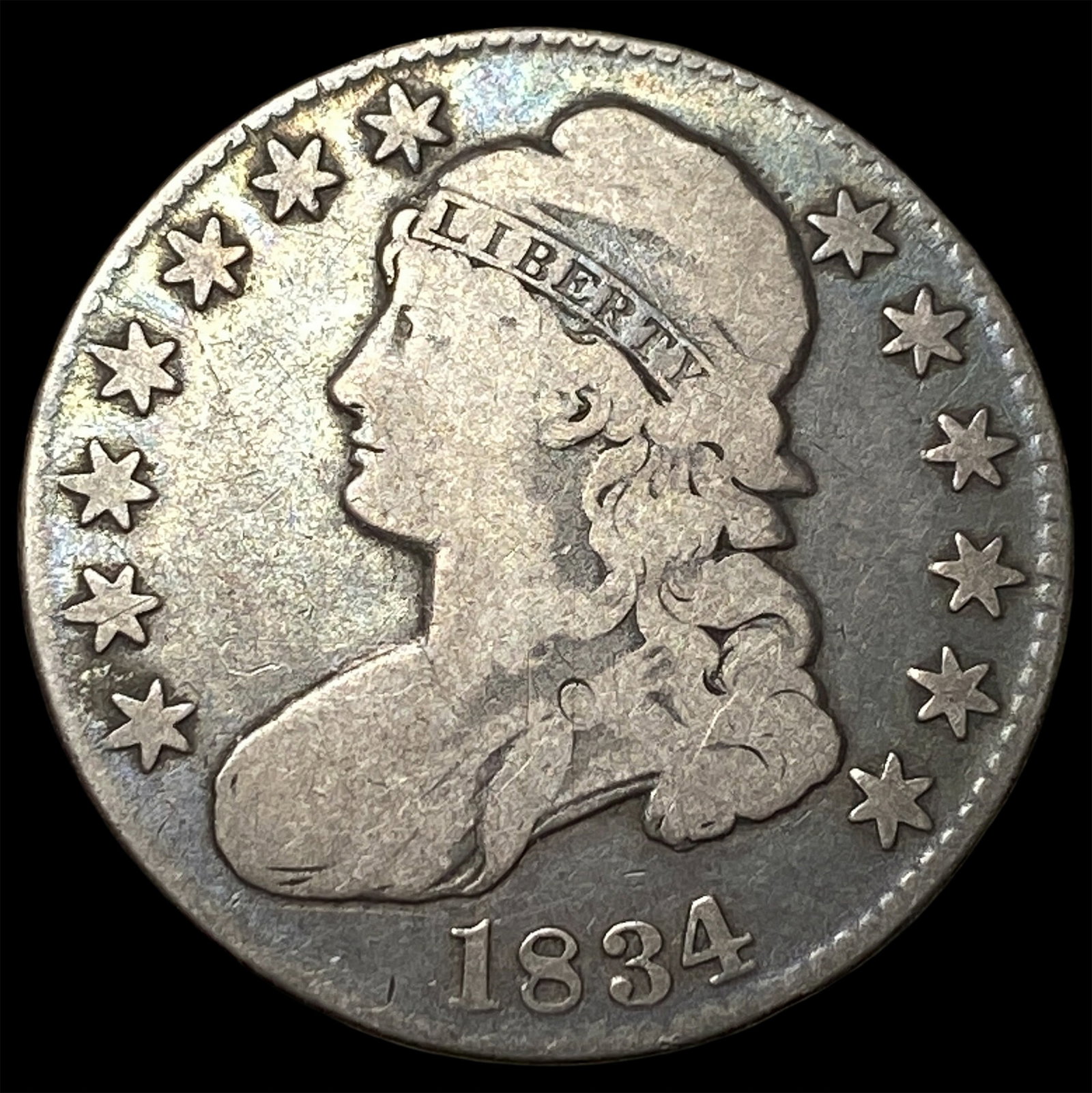 1834 Capped Bust Half Dollar NICELY CIRCULATED: 1834 Capped Bust Half Dollar NICELY CIRCULATED