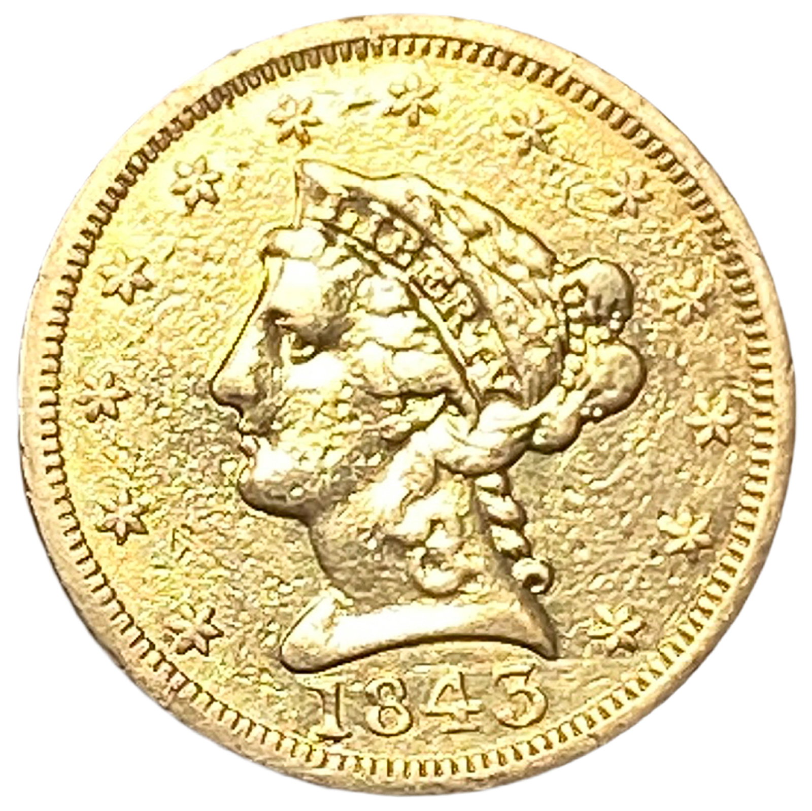 1843 $2.50 Gold Quarter Eagle (1 of 2)