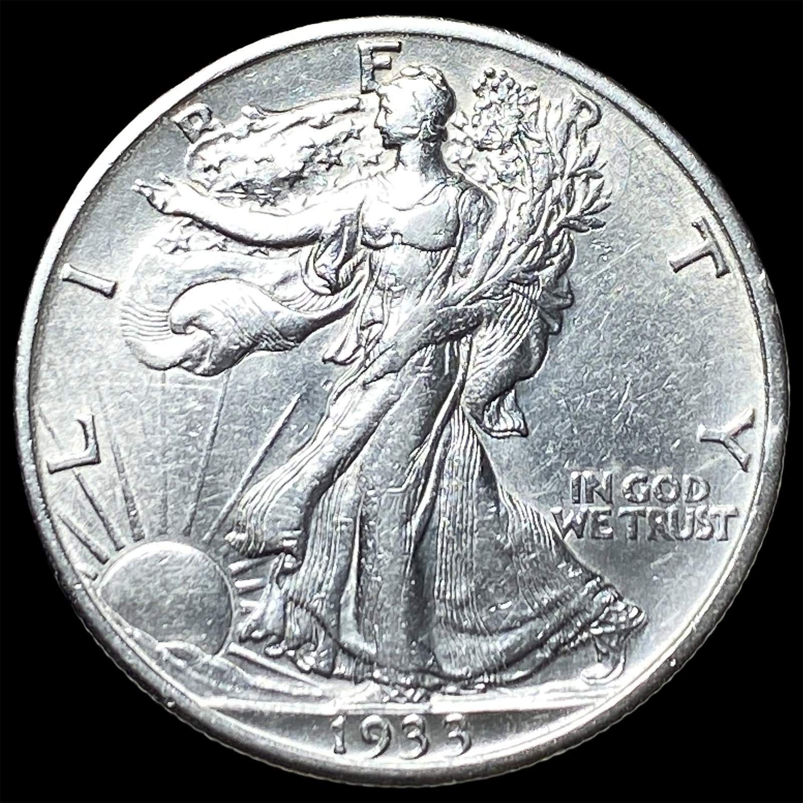 1933-S Silver Walking Liberty Half Dollar CHOICE AU (1 of 2)