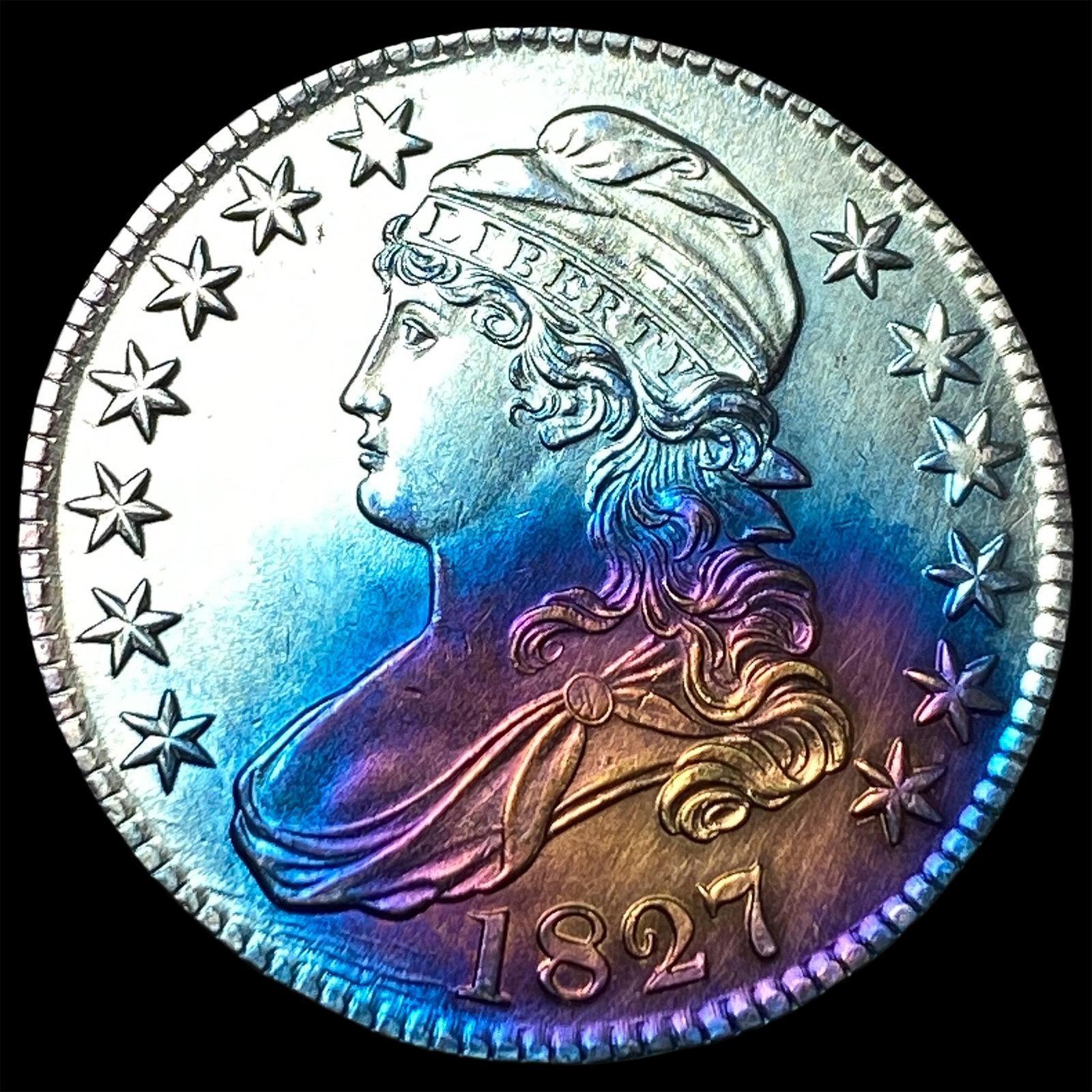 1827 Capped Bust Half Dollar CHOICE AU: 1827 Capped Bust Half Dollar CHOICE AU
