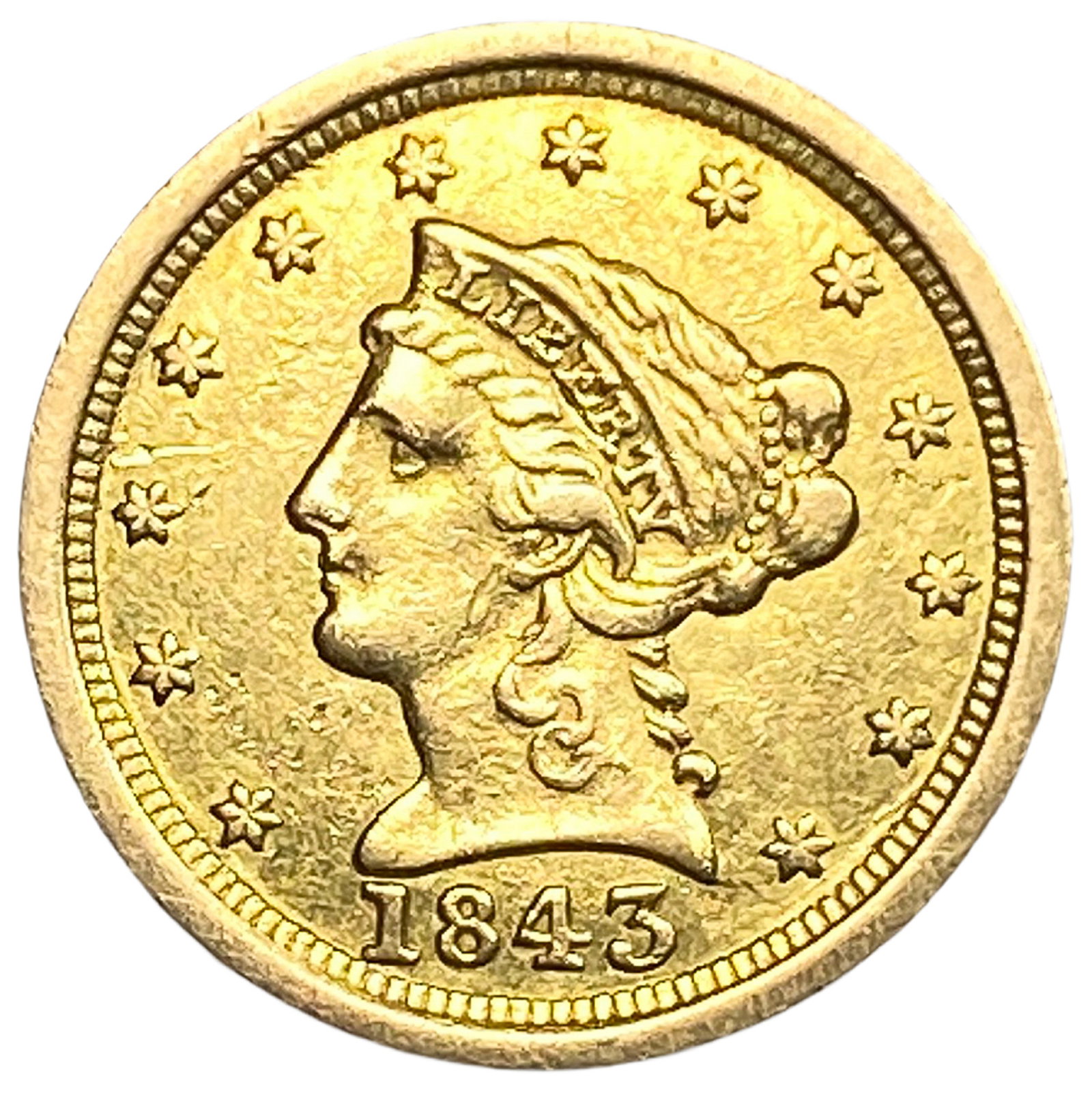 1843-O $2.50 Gold Quarter Eagle: 1843-O $2.50 Gold Quarter Eagle