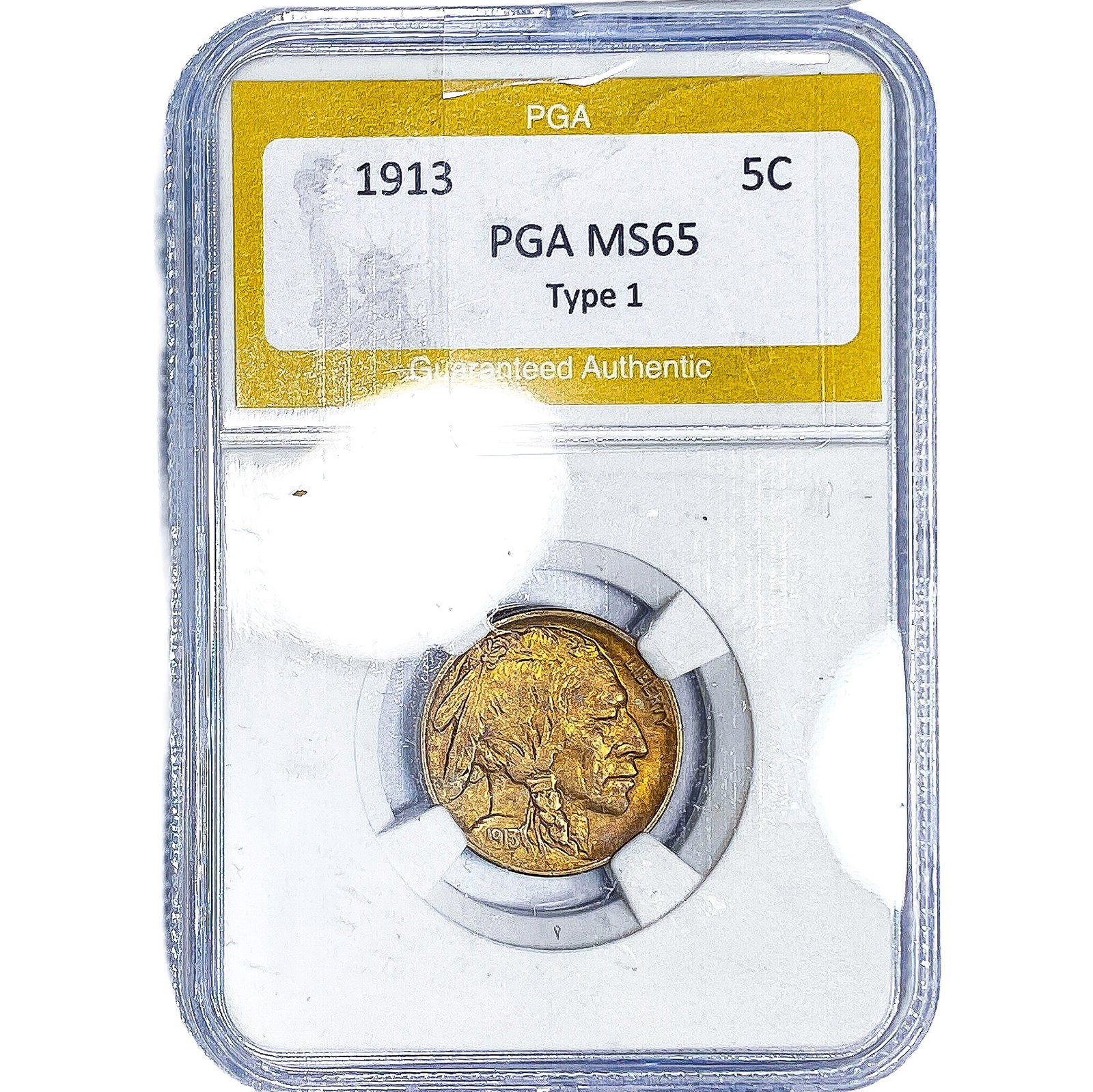 1913 Buffalo Nickel PGA MS65 Type 1: 1913 Buffalo Nickel PGA MS65 Type 1