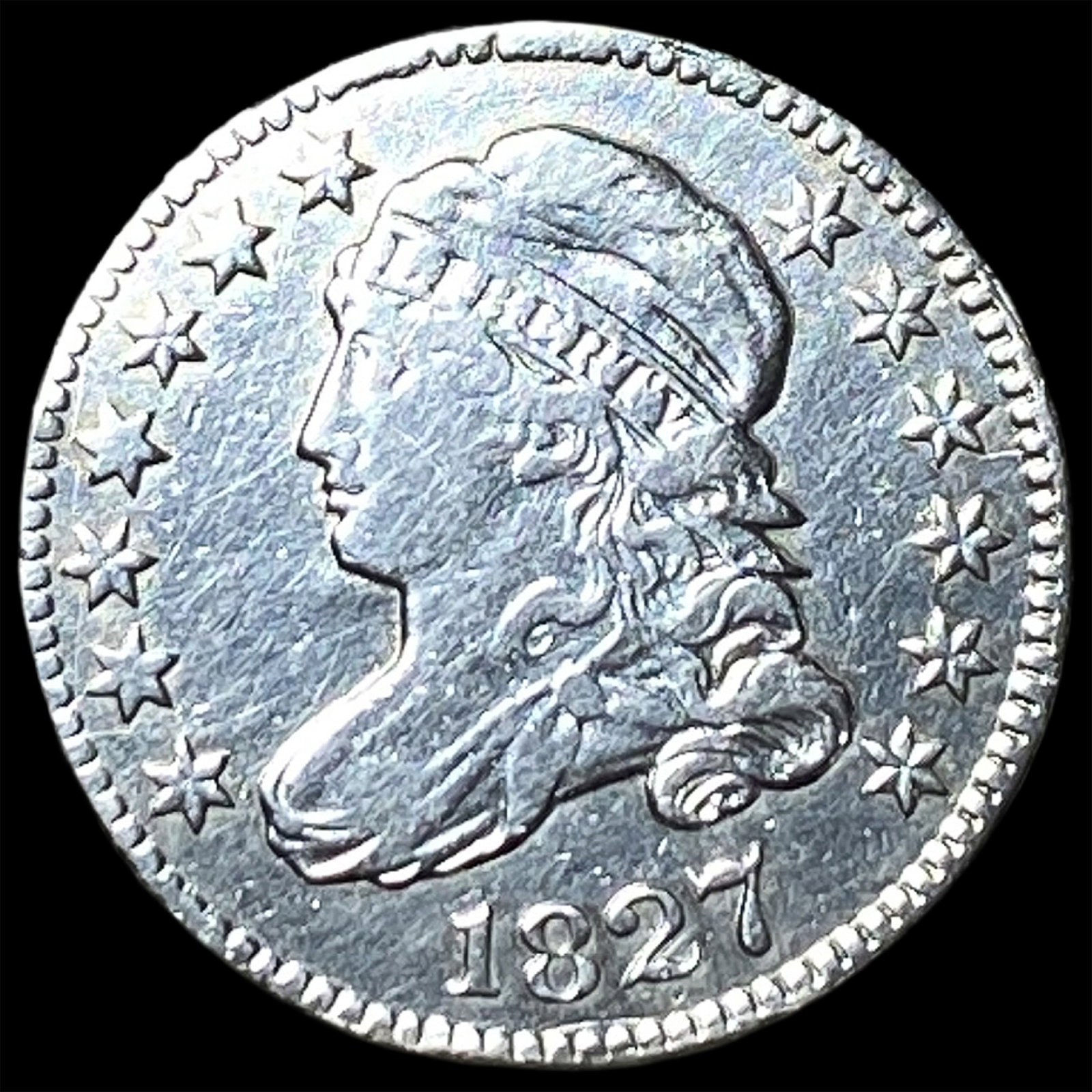 1827 Silver Capped Bust Dime CHOICE AU: 1827 Silver Capped Bust Dime CHOICE AU
