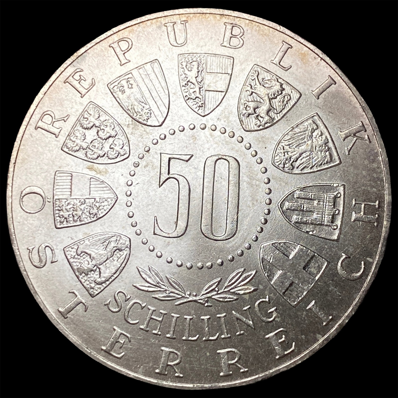 1963 Austria SIlver 50 SHillings: 1963 Austria SIlver 50 SHillings