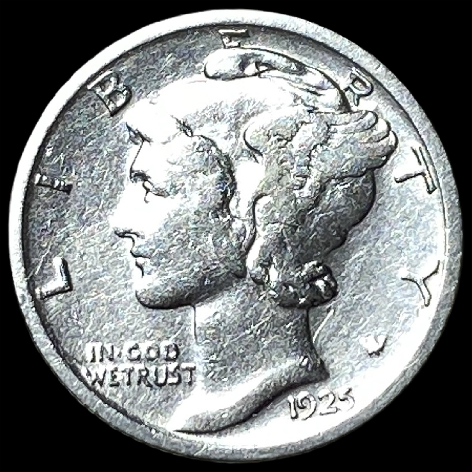 1925-S Silver Mercury Dime CLOSELY UNCIRCULATED: 1925-S Silver Mercury Dime CLOSELY UNCIRCULATED