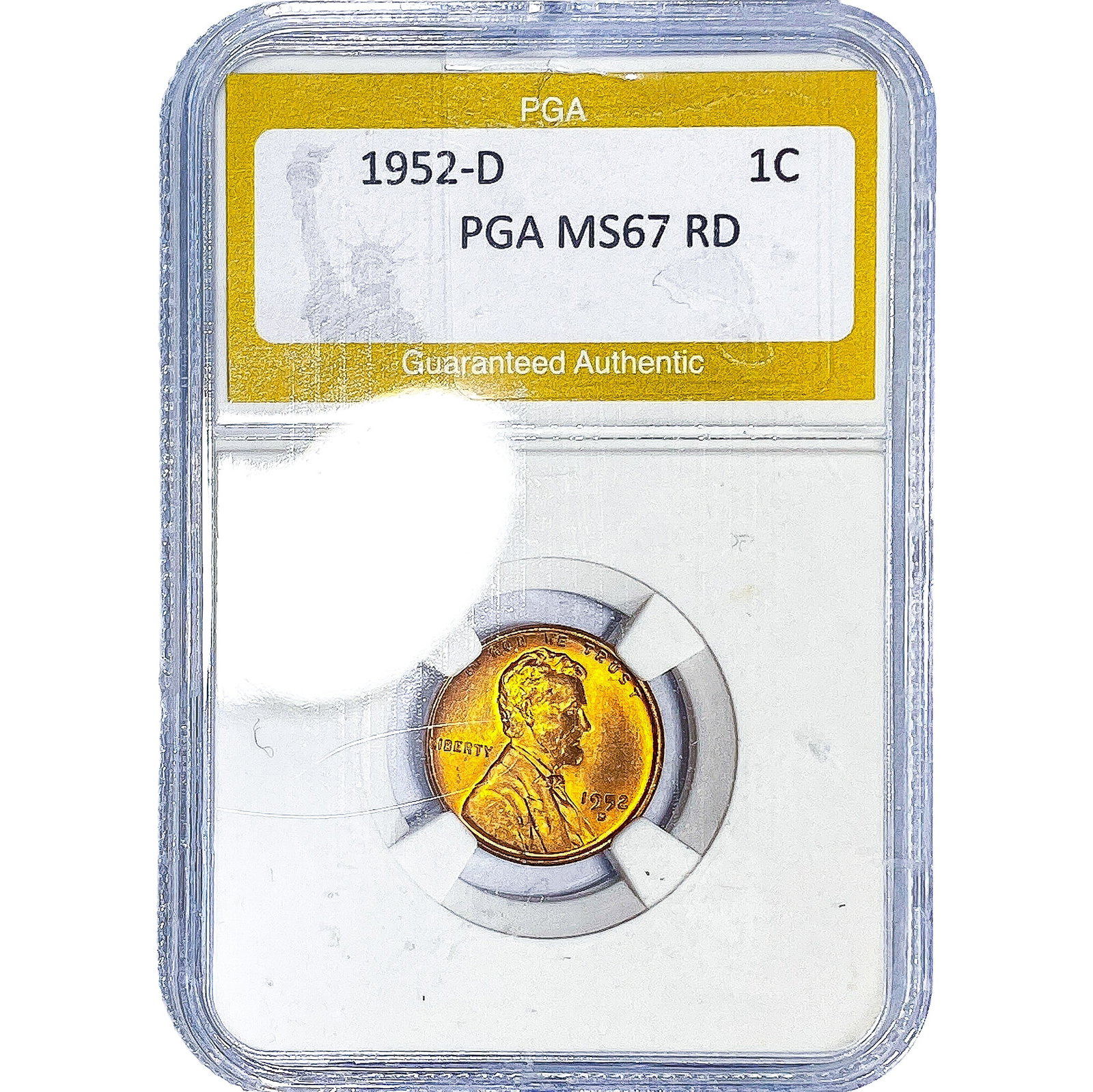 1952-D Wheat Cent PGA MS67 RD: 1952-D Wheat Cent PGA MS67 RD