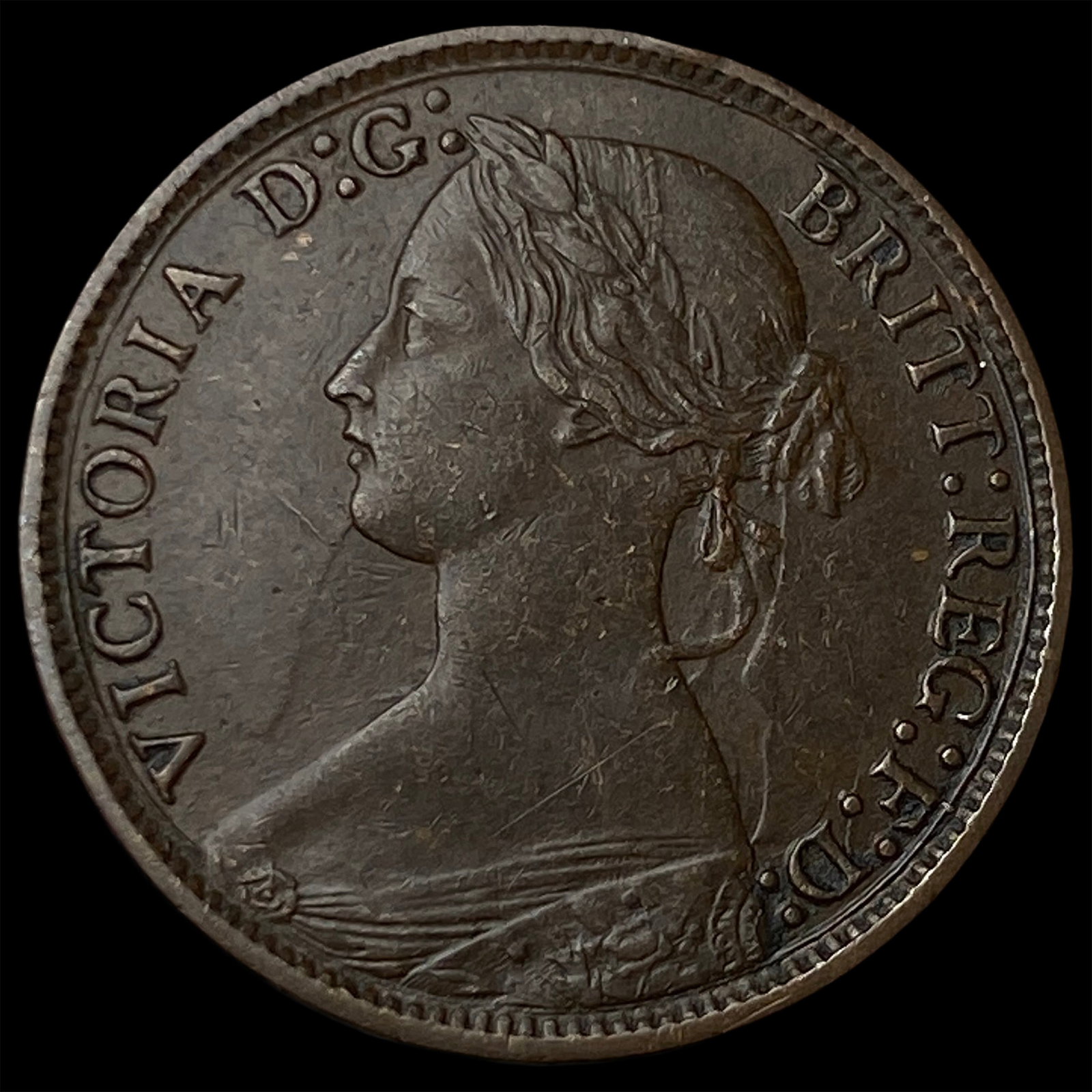 1873 Great Britain Bronze Farthing (1 of 2)