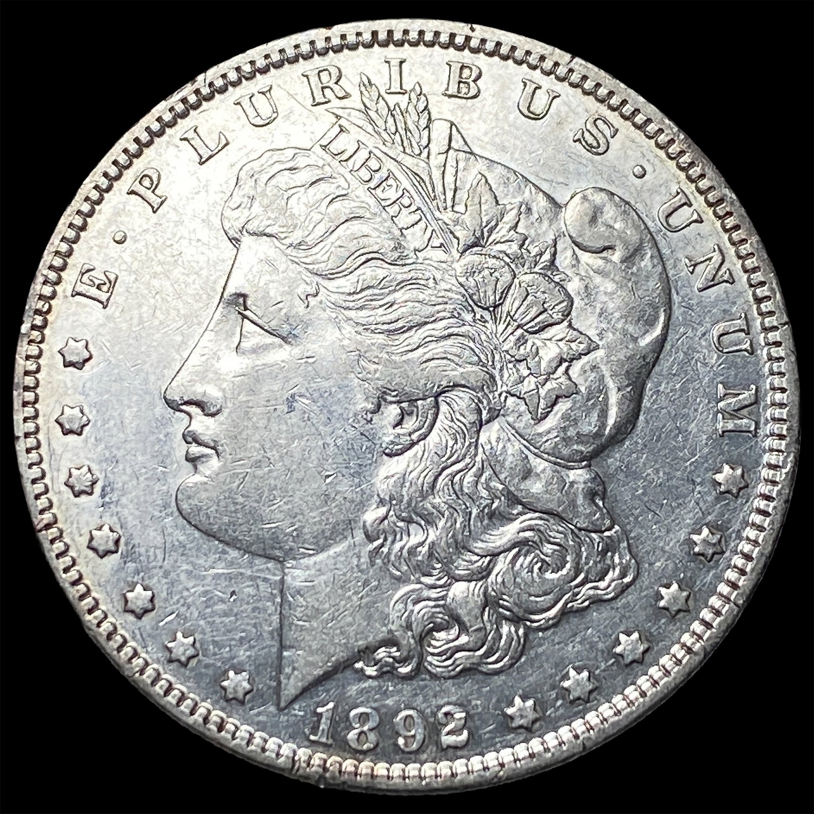 1892 Silver Morgan Dollar CLOSELY UNCIRCULATED: 1892 Silver Morgan Dollar CLOSELY UNCIRCULATED