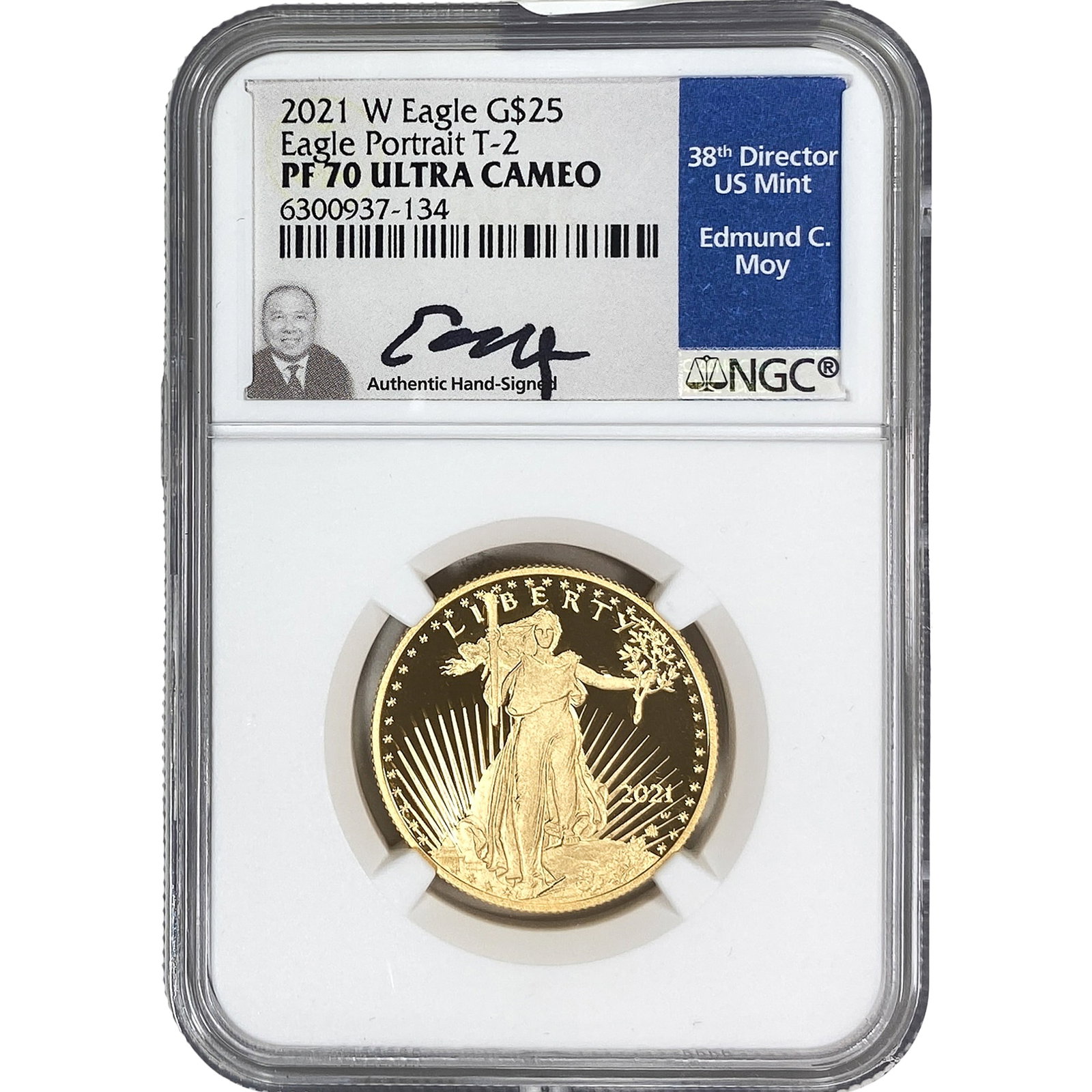 2021-W Gold Eagle $25 1/2 oz NGC PF70 UC: 2021-W Gold Eagle $25 1/2 oz NGC PF70 UC