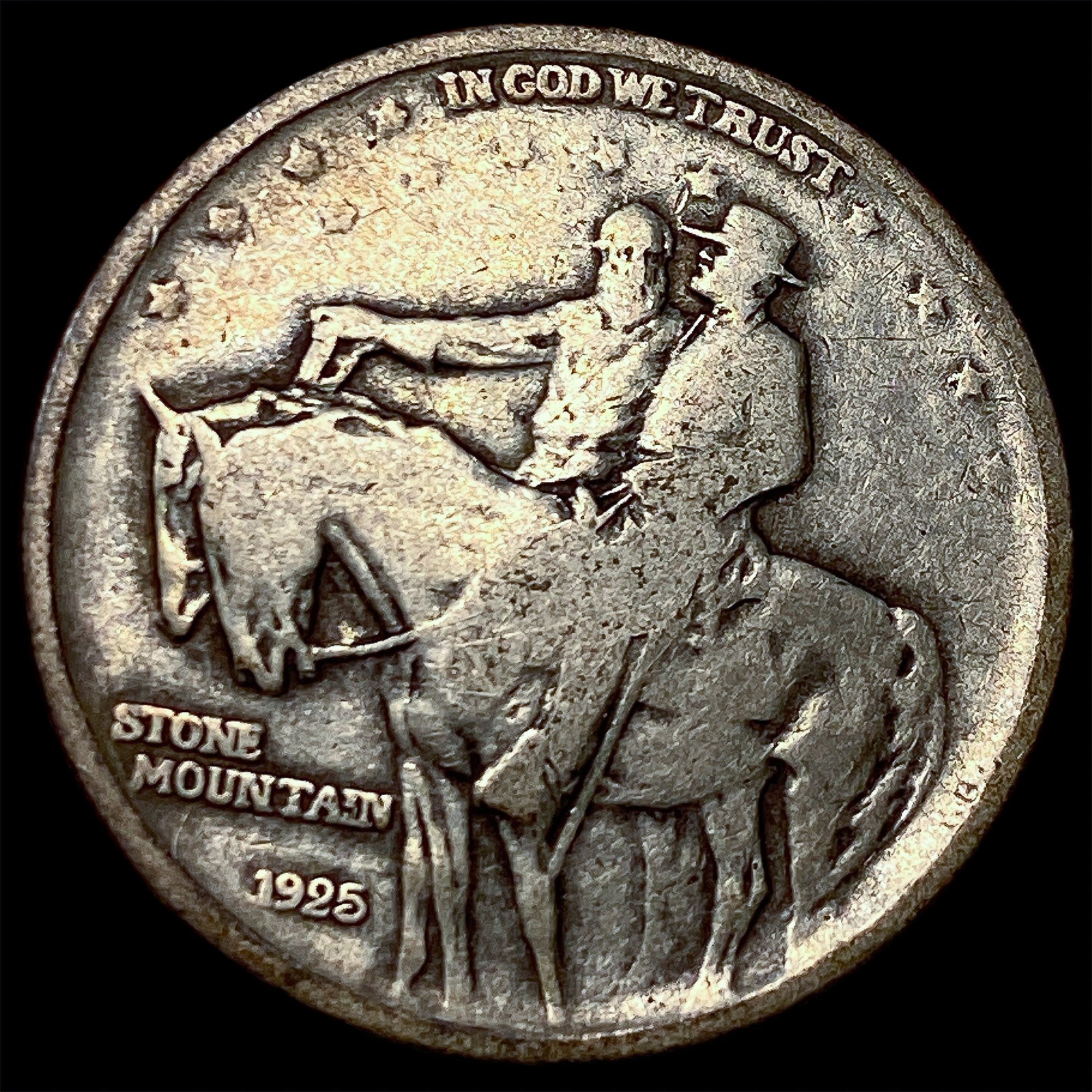 1925 Silver Stone Mountain Half Dollar NICELY CIRCULATED: 1925 Silver Stone Mountain Half Dollar NICELY CIRCULATED