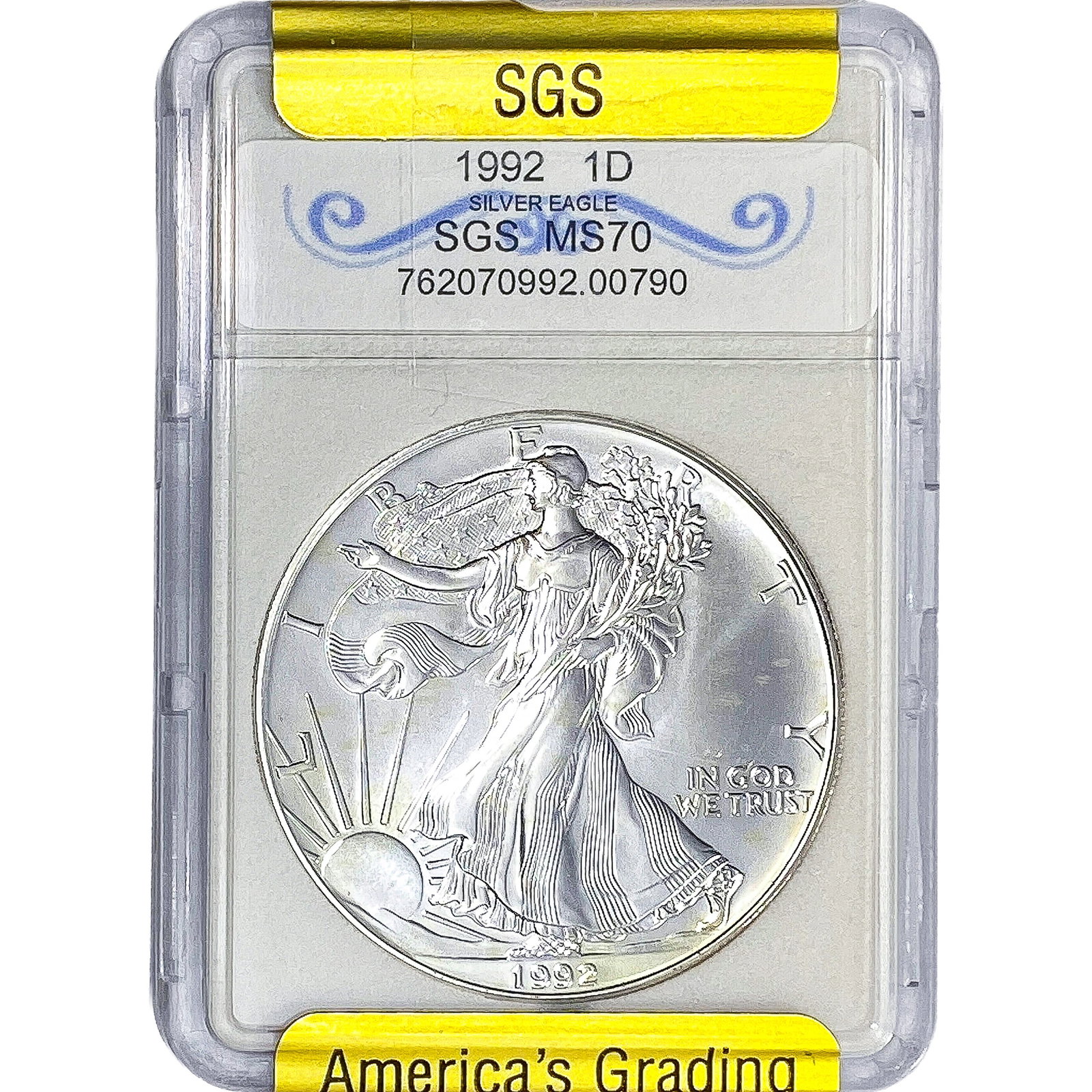 1992 Silver Eagle SGS MS70 (1 of 2)