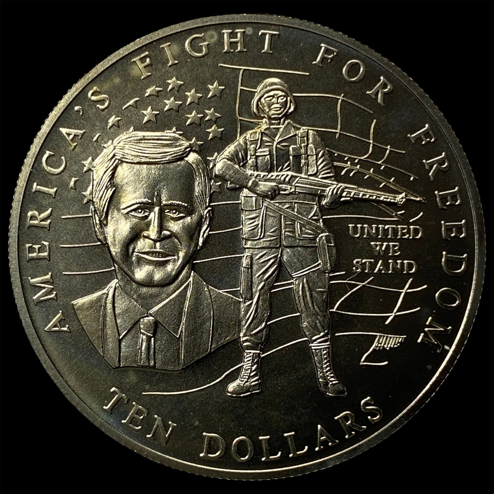 2002 Liberia Copper NIckel 10 Dollars KM 806: 2002 Liberia Copper NIckel 10 Dollars KM 806