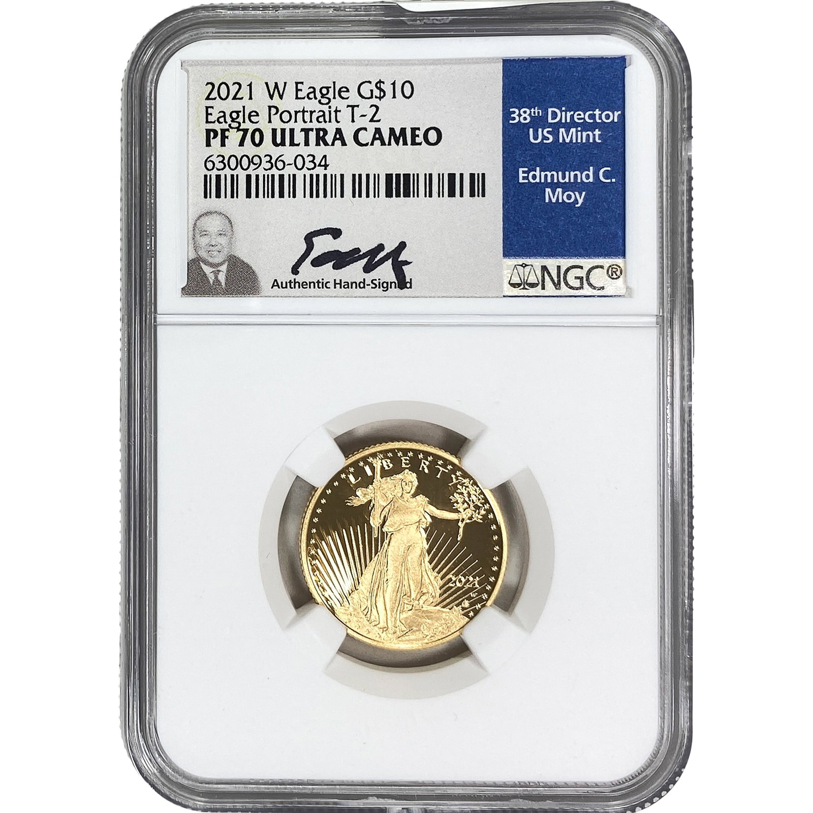 2021-W Gold Eagle $10 1/4 oz NGC PF70 UC: 2021-W Gold Eagle $10 1/4 oz NGC PF70 UC