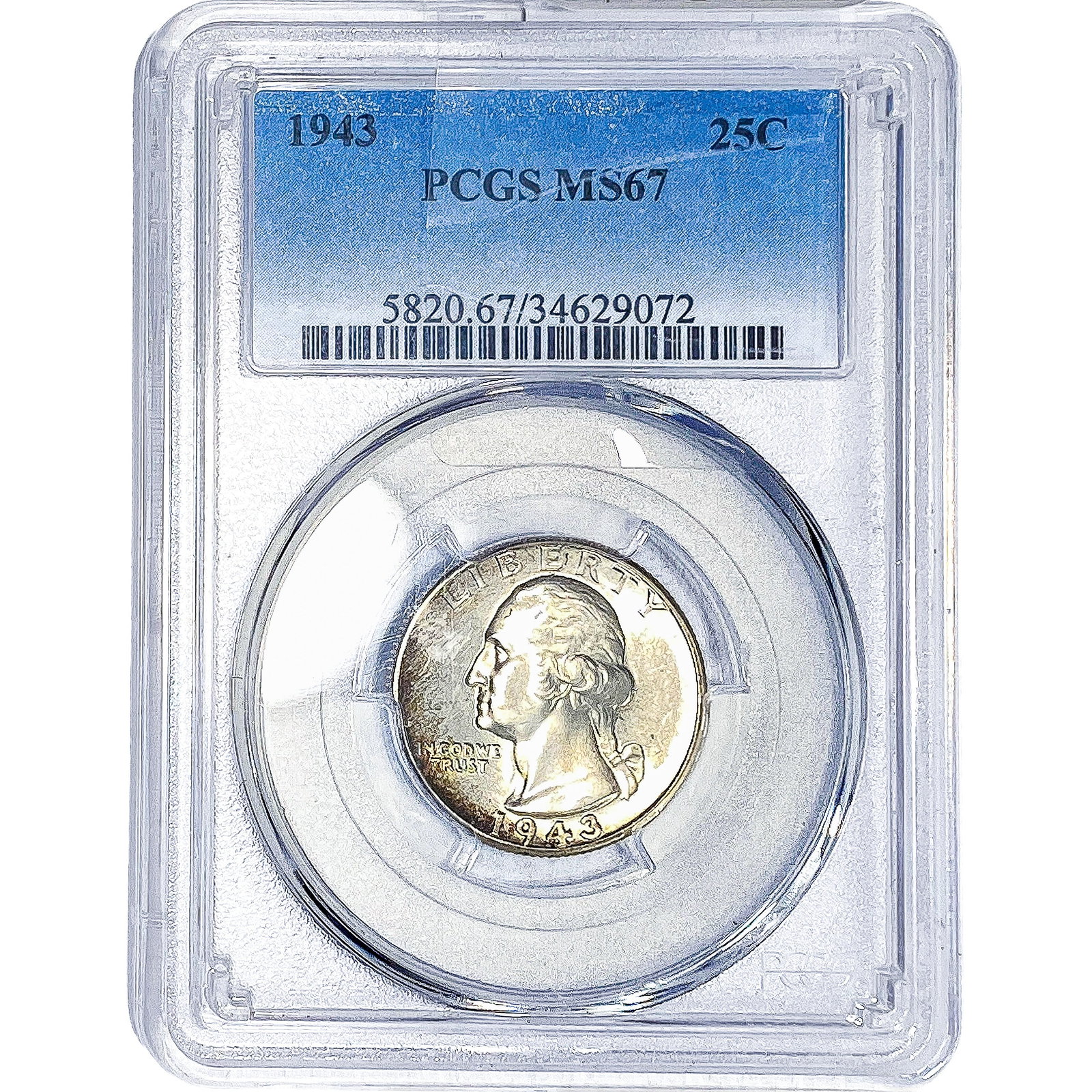 1943 Washington Silver Quarter PCGS MS67 (1 of 2)