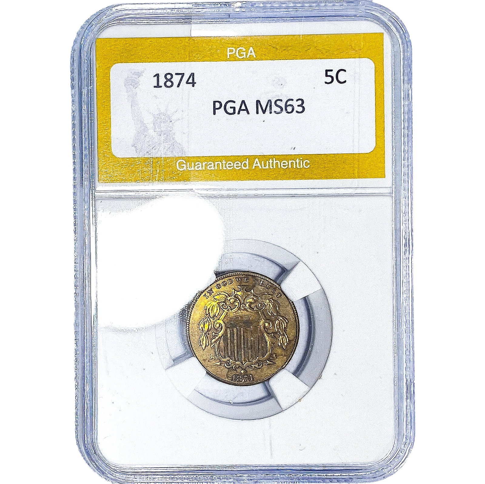 1874 Shield Nickel PGA MS63 (1 of 2)