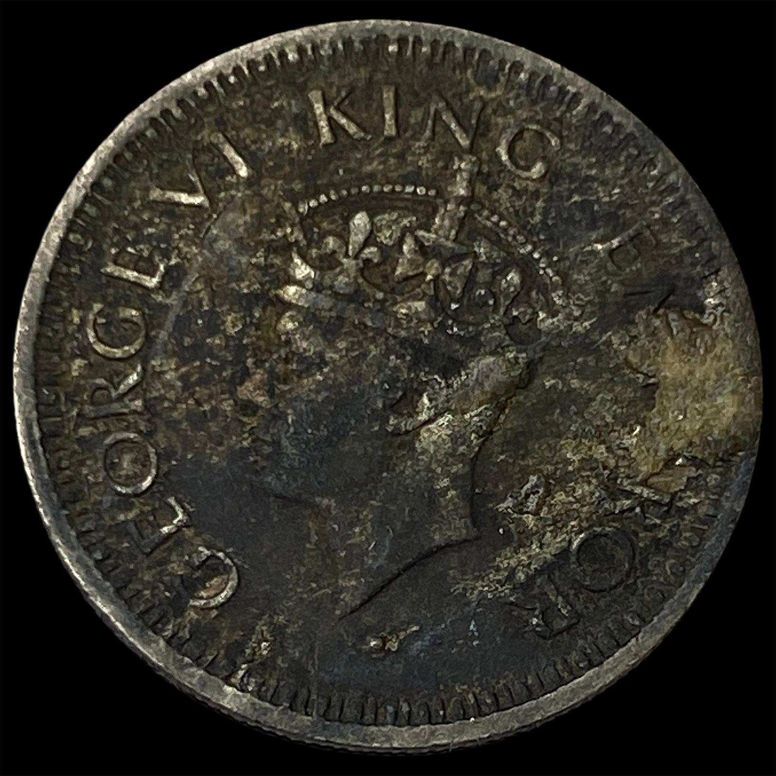 1944 India Silver 1/4 Rupee (1 of 2)