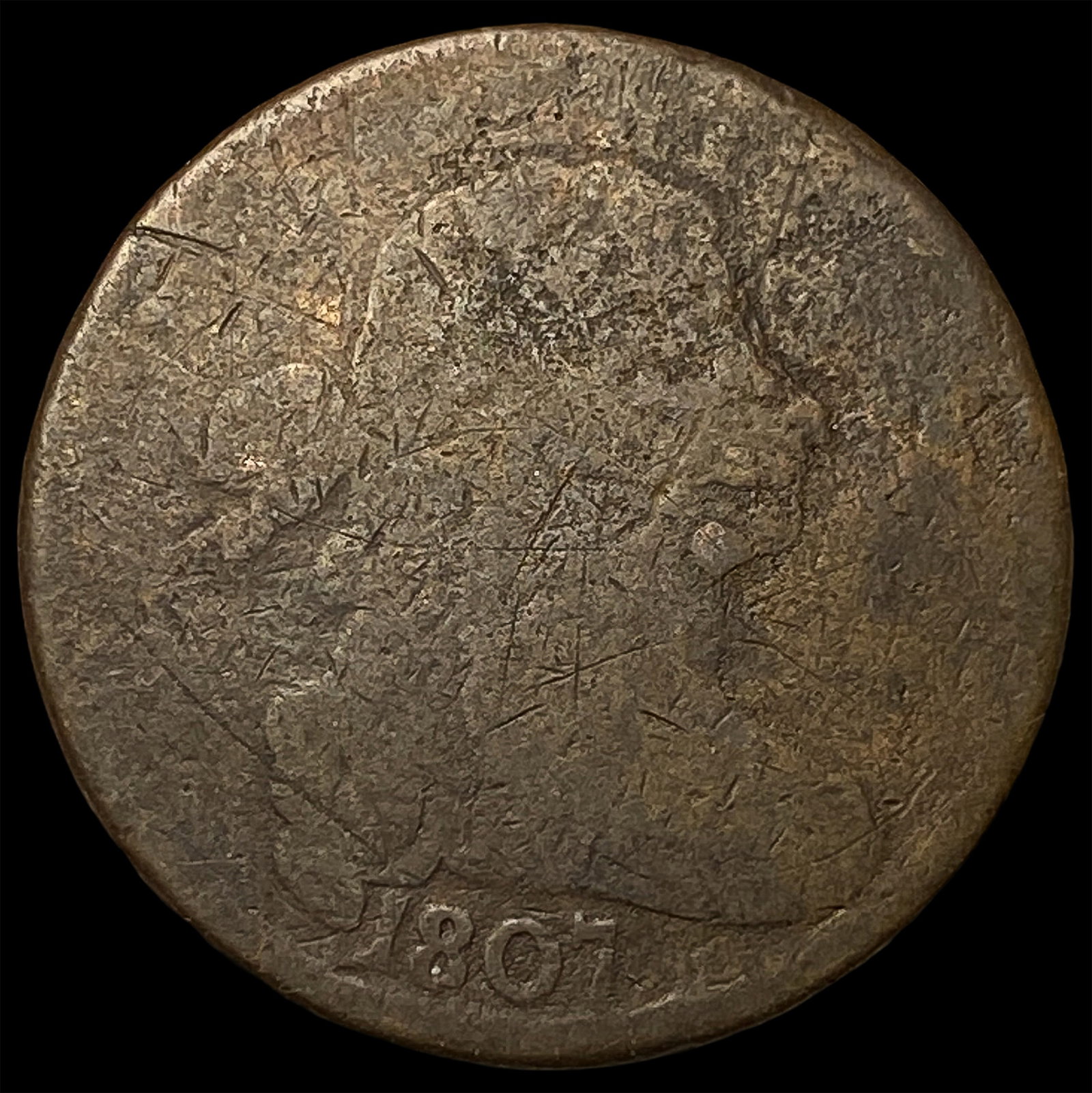 1807 Draped Bust Large Cent NICELY CIRCULATED: 1807 Draped Bust Large Cent NICELY CIRCULATED