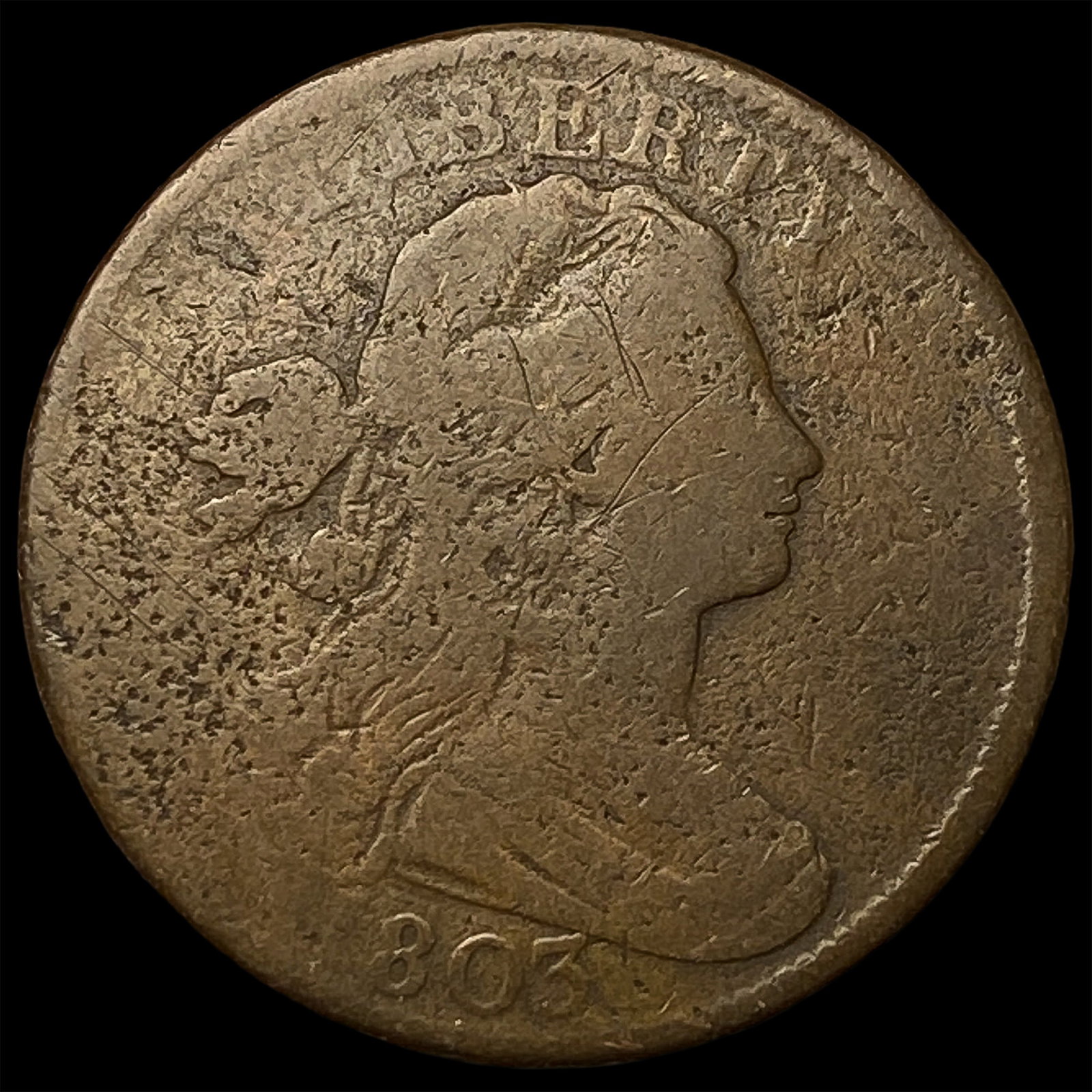 1803 Draped Bust Large Cent NICELY CIRCULATED: 1803 Draped Bust Large Cent NICELY CIRCULATED