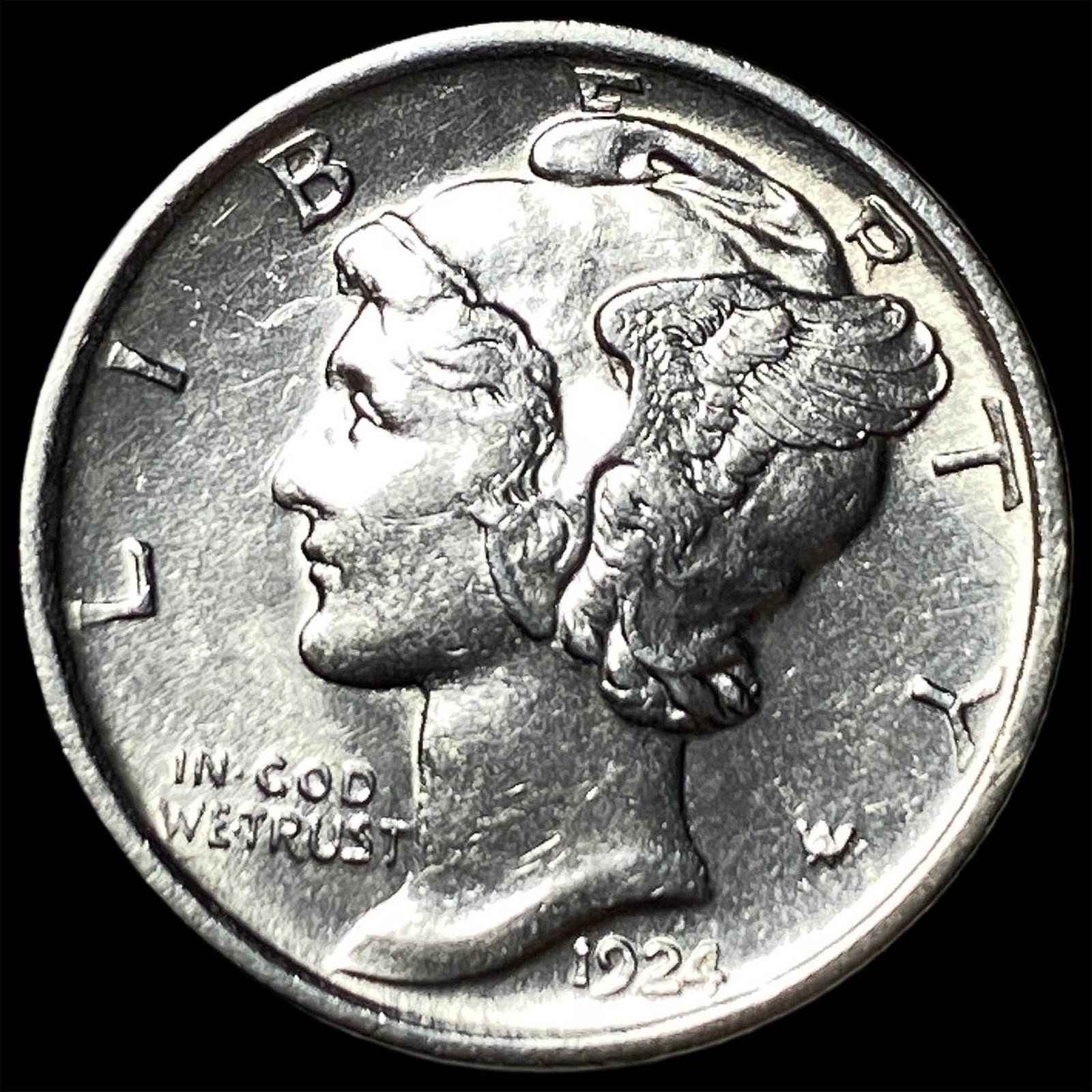 1924-D Silver Mercury Dime UNCIRCULATED: 1924-D Silver Mercury Dime UNCIRCULATED