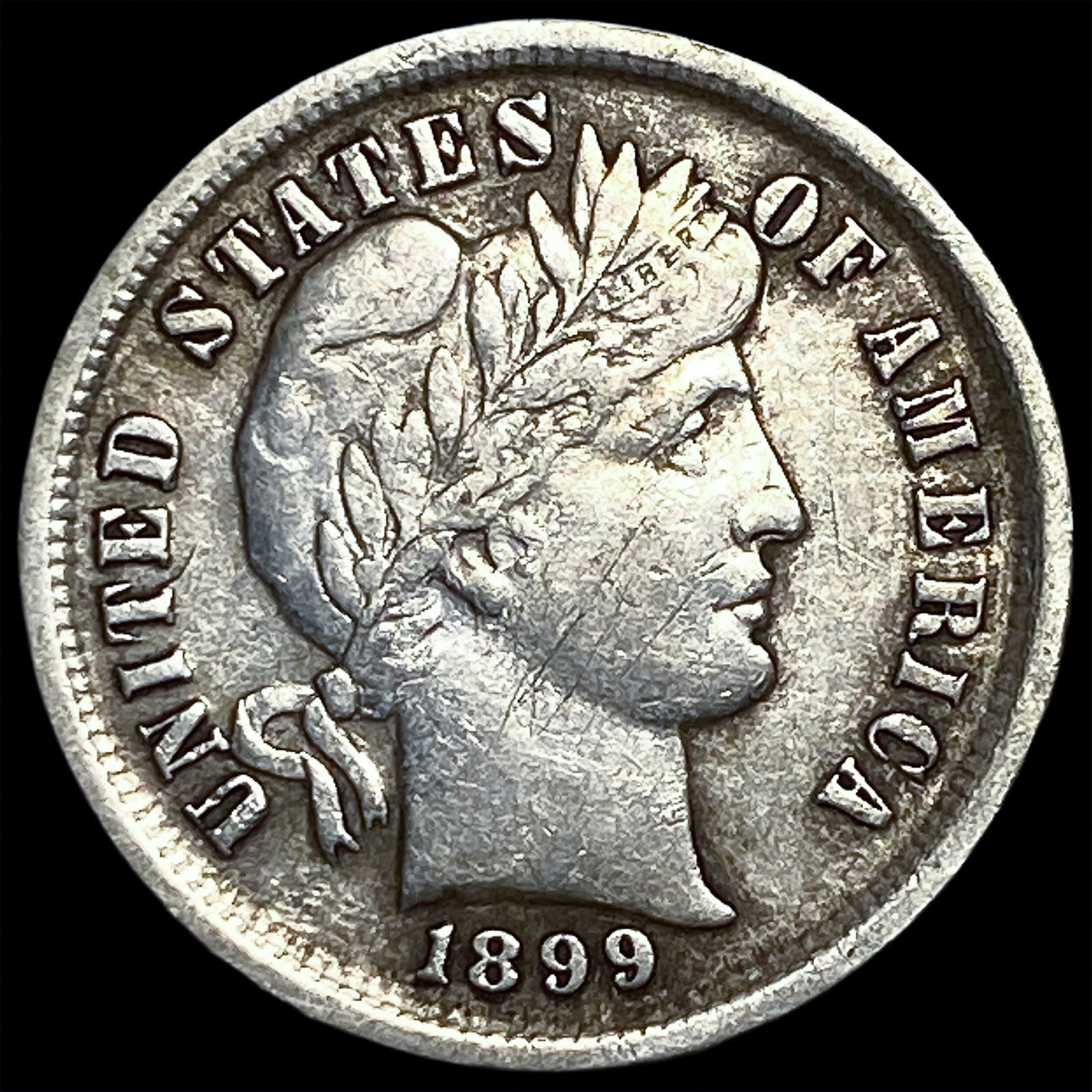 1899 Barber Silver Dime NEARLY UNCIRCULATED (1 of 2)