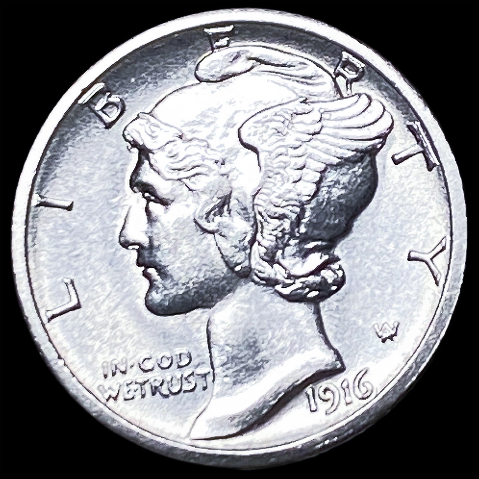 1916-S Silver Mercury Dime UNCIRCULATED: 1916-S Silver Mercury Dime UNCIRCULATED