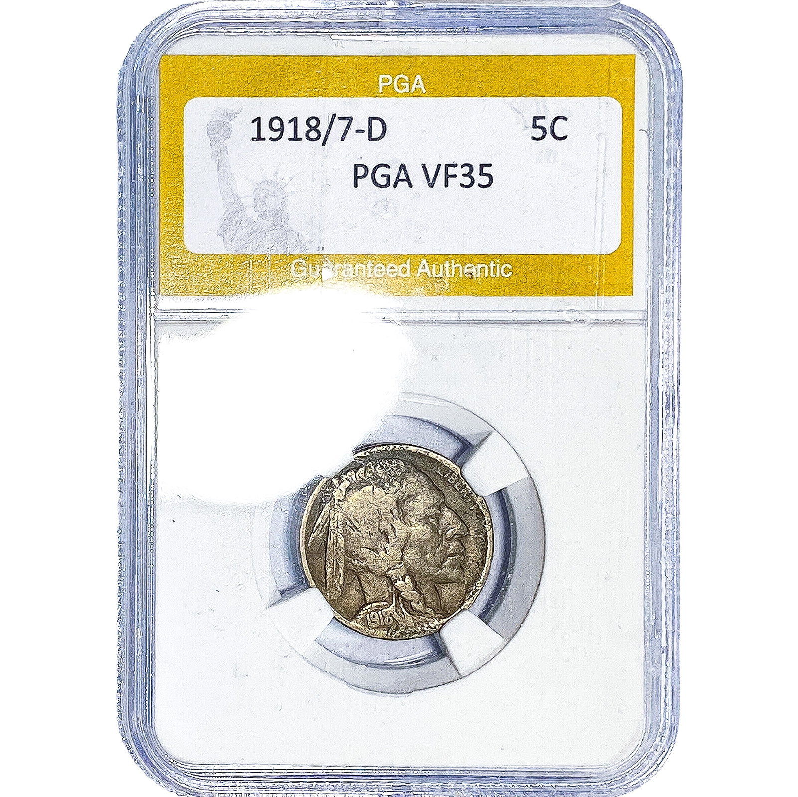 1918/7-D Buffalo Nickel PGA VF35 (1 of 2)