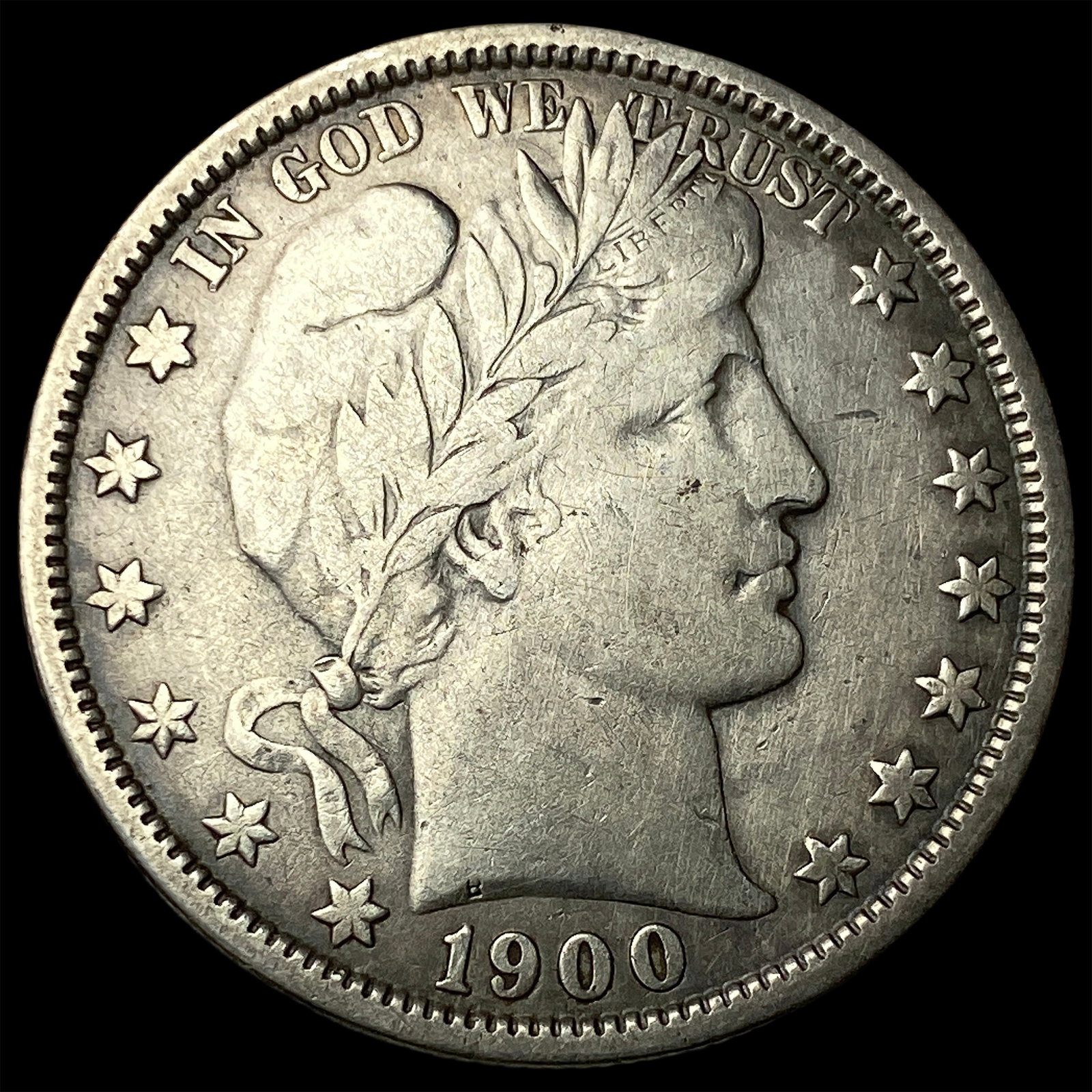 1900-O Silver Barber Half Dollar LIGHTLY CIRCULATED: 1900-O Silver Barber Half Dollar LIGHTLY CIRCULATED