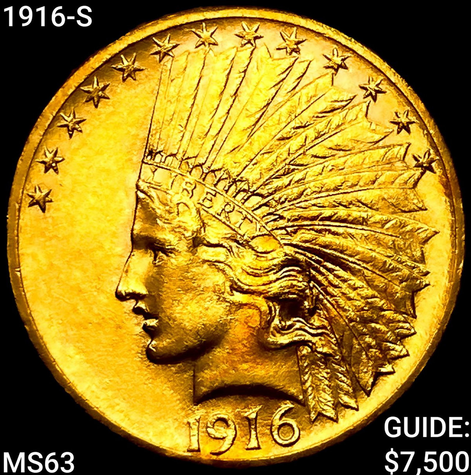 1916-S $10 Gold Eagle CHOICE BU (1 of 2)