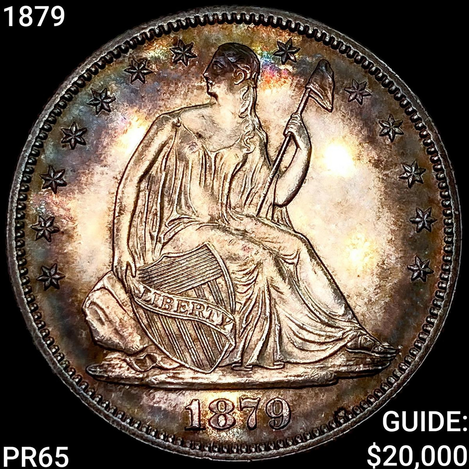 1879 Seated Liberty Half Dollar GEM PROOF: 1879 Seated Liberty Half Dollar GEM PROOF