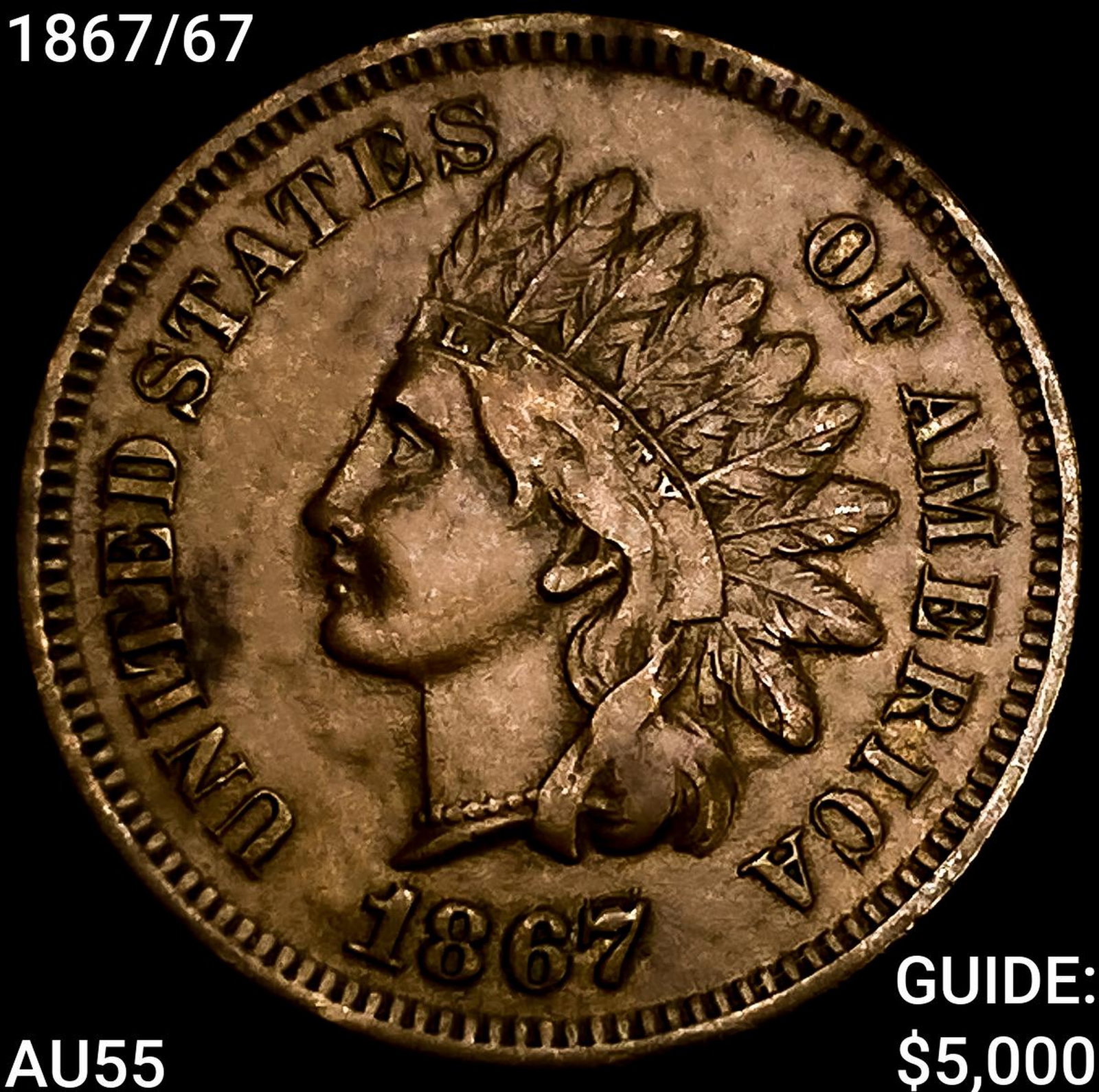 1867/67 Indian Head Cent HIGH GRADE: 1867/67 Indian Head Cent HIGH GRADE