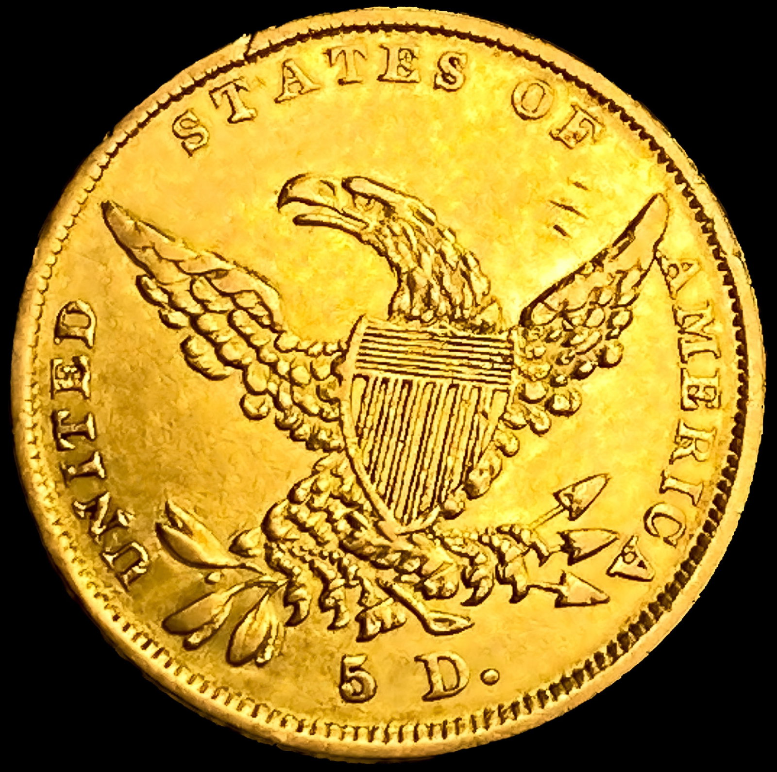 1838 $5 Gold Half Eagle HIGH GRADE+ - 2